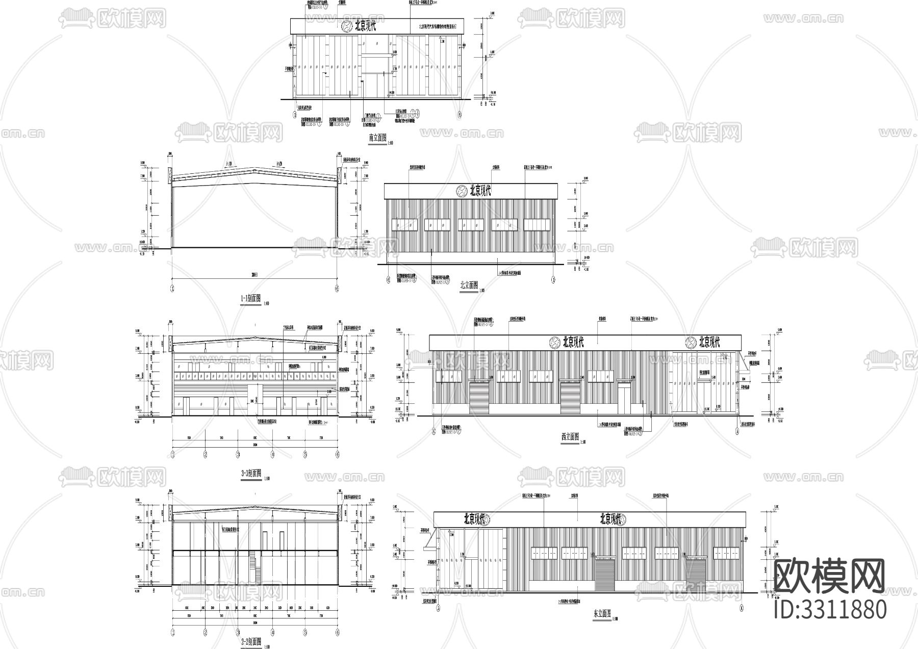 46汽车展厅CAD施工图下载
