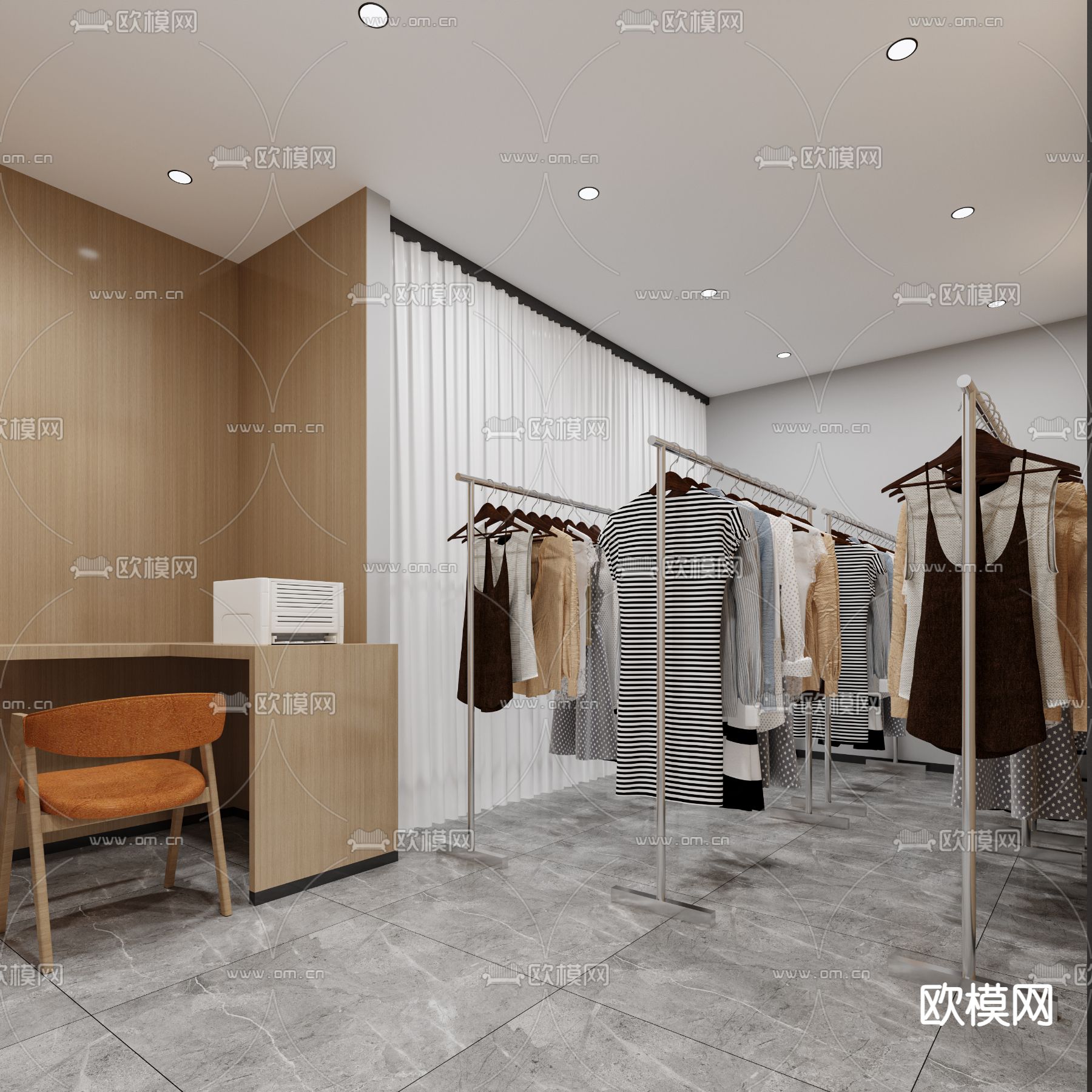 洗衣店 干洗店 家政服务中心3d模型下载（渲染图3）