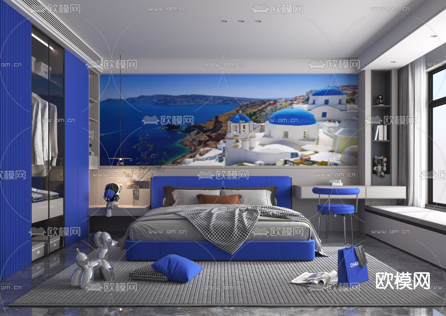 卧室 男孩房3d模型下载