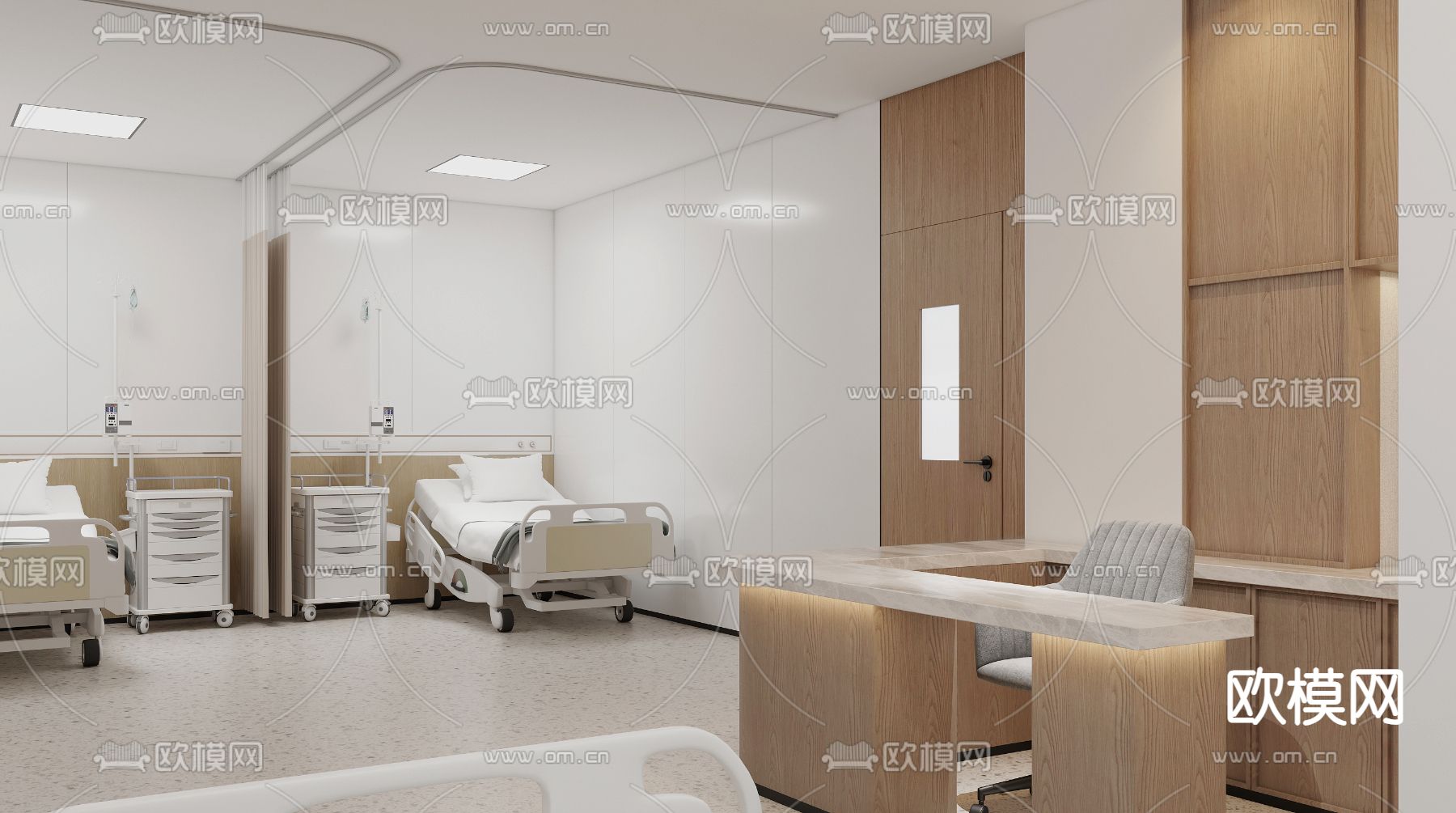 日式医院候诊区3d模型下载（渲染图6）