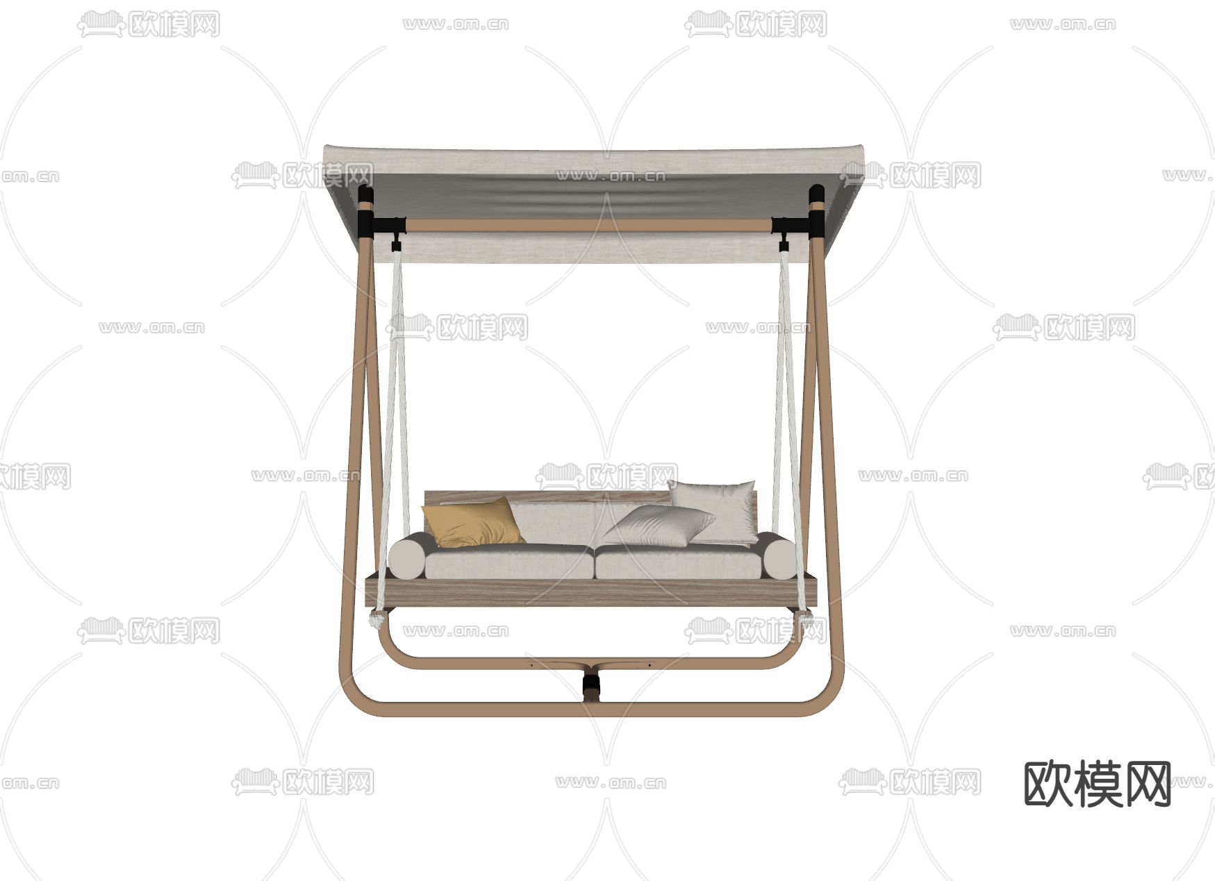 秋千椅 晃椅su模型下载（渲染图1）