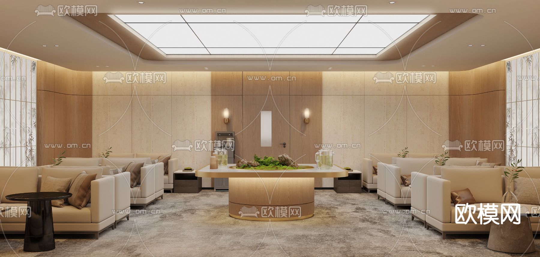 日式医院候诊区3d模型下载（渲染图5）