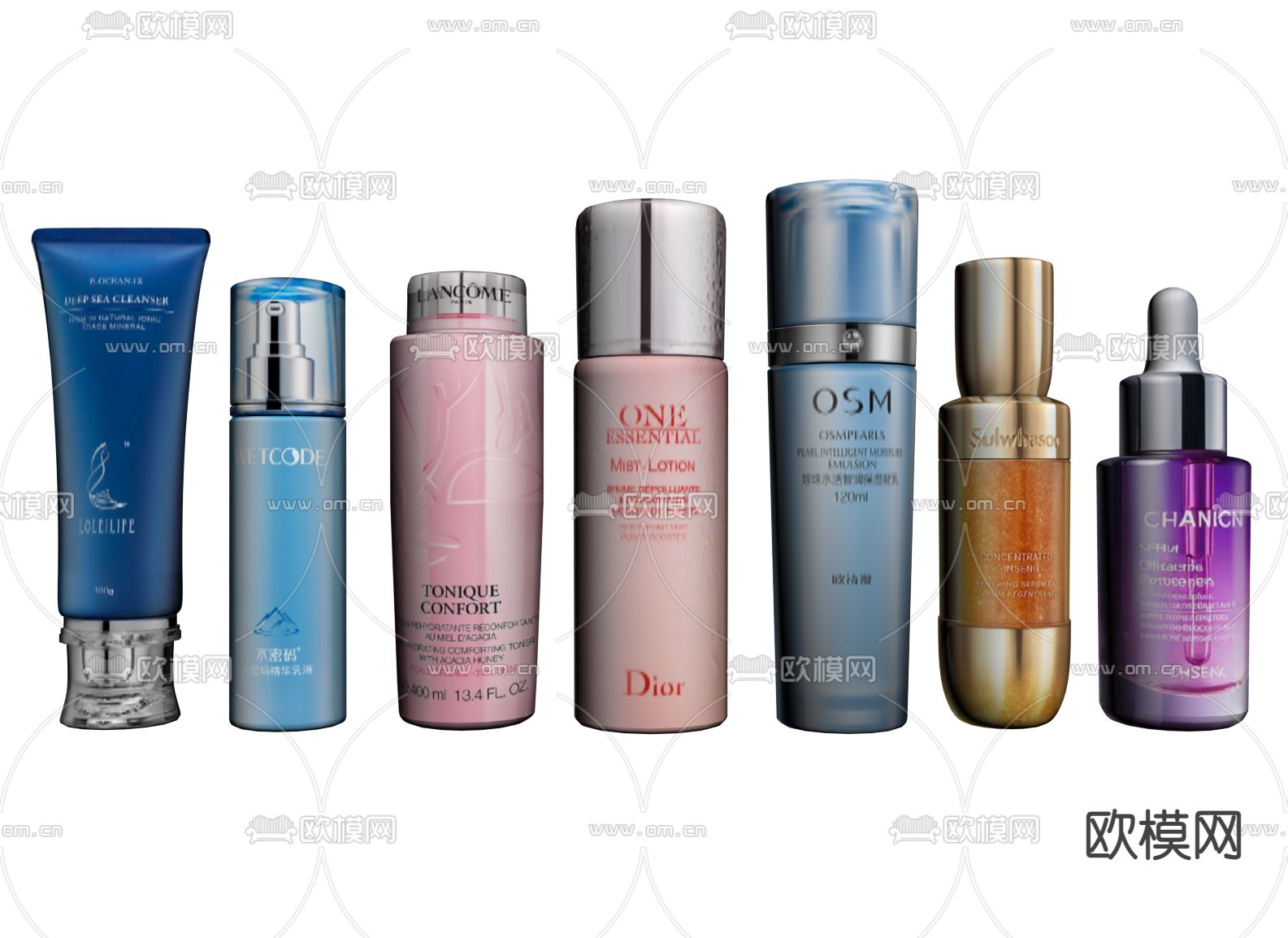 化妆品 护肤品su模型下载（渲染图1）