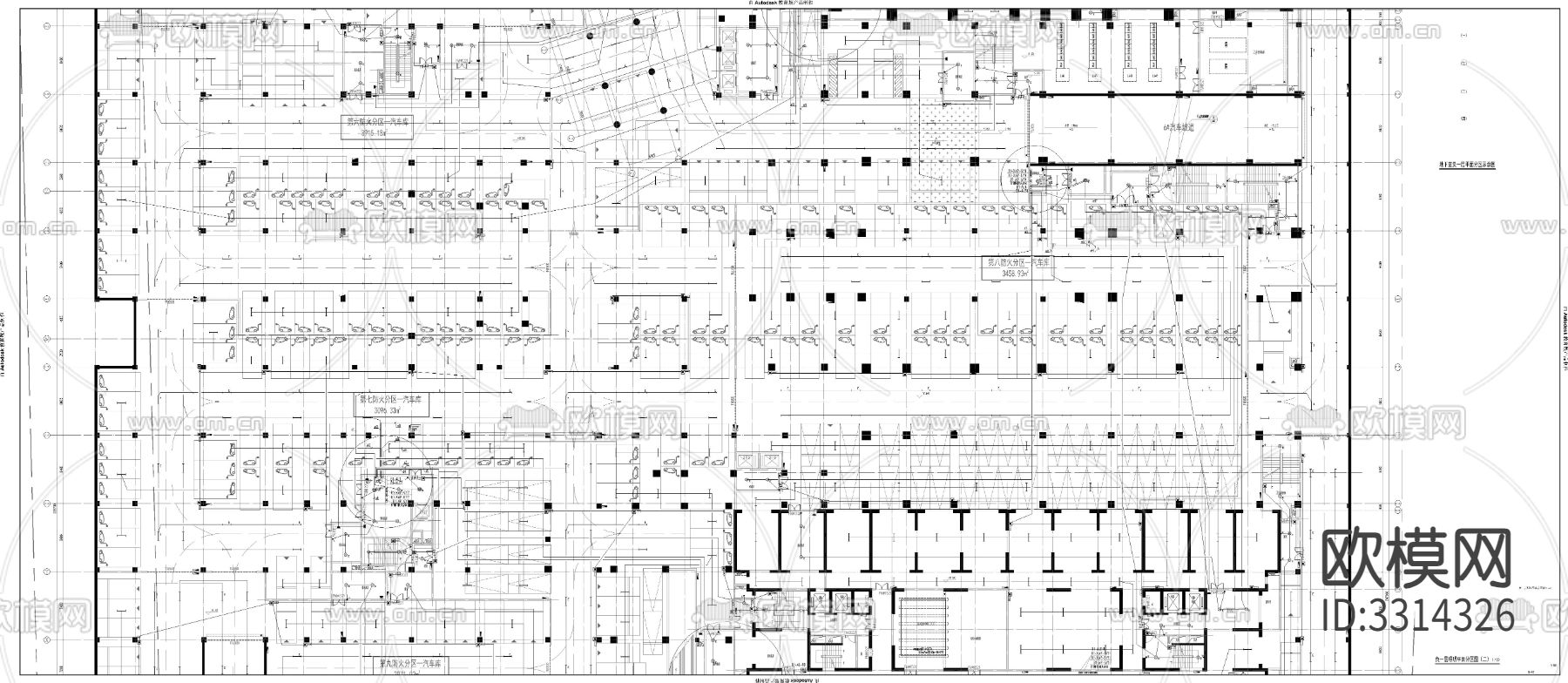 地下室电气CAD施工图下载（渲染图4）