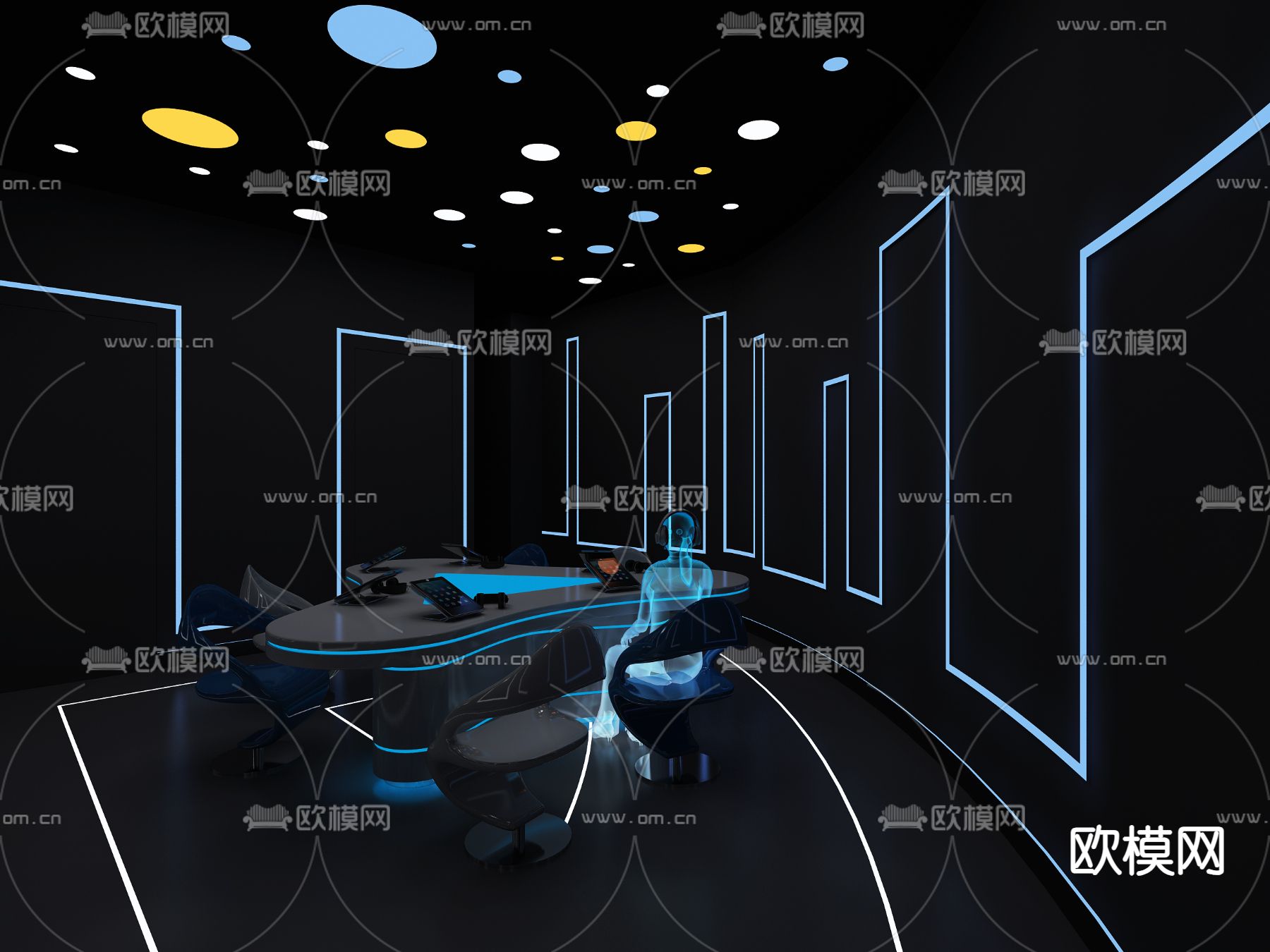工业风剧本杀3d模型下载（渲染图1）