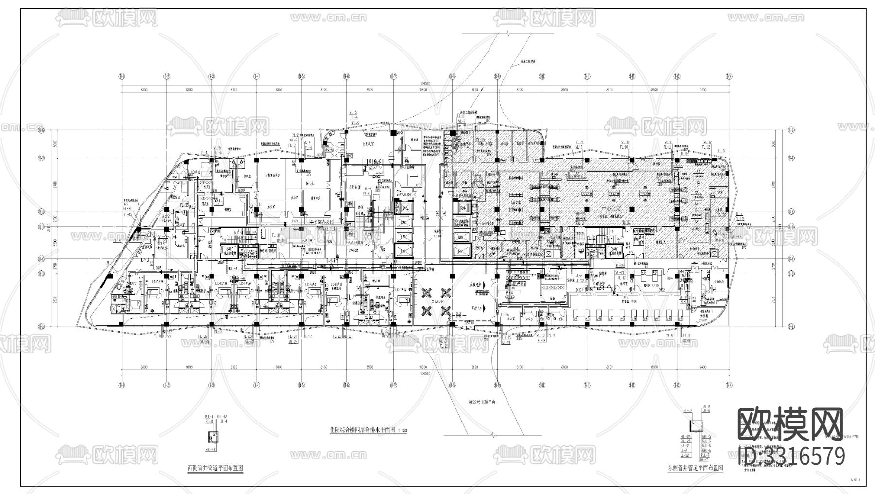 住院楼给排水cad施工图