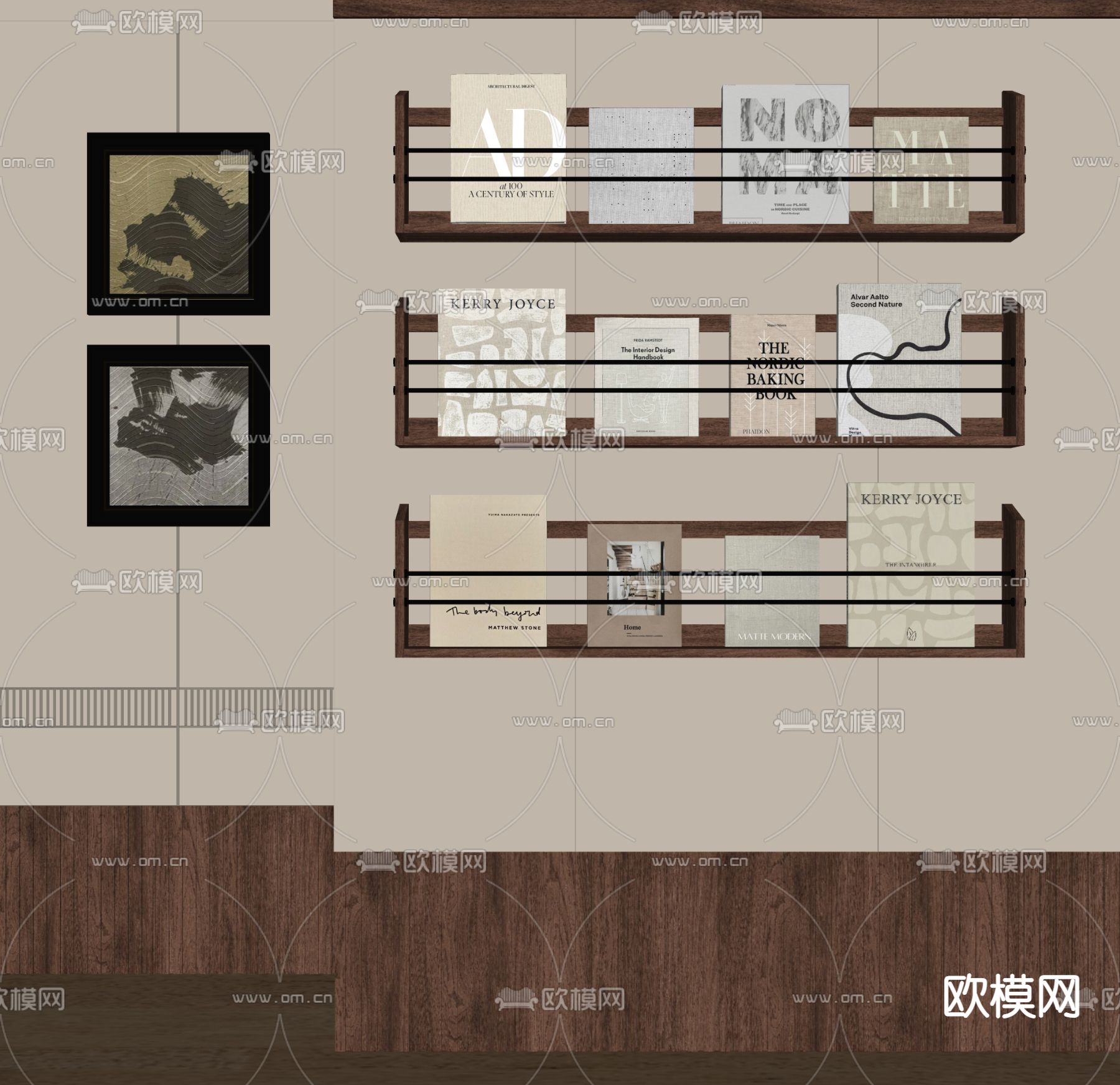 中古风书架 装饰架su模型