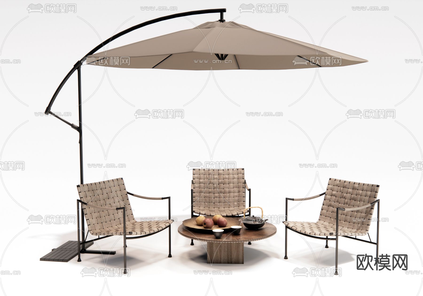 户外桌椅 休闲桌椅3d模型下载