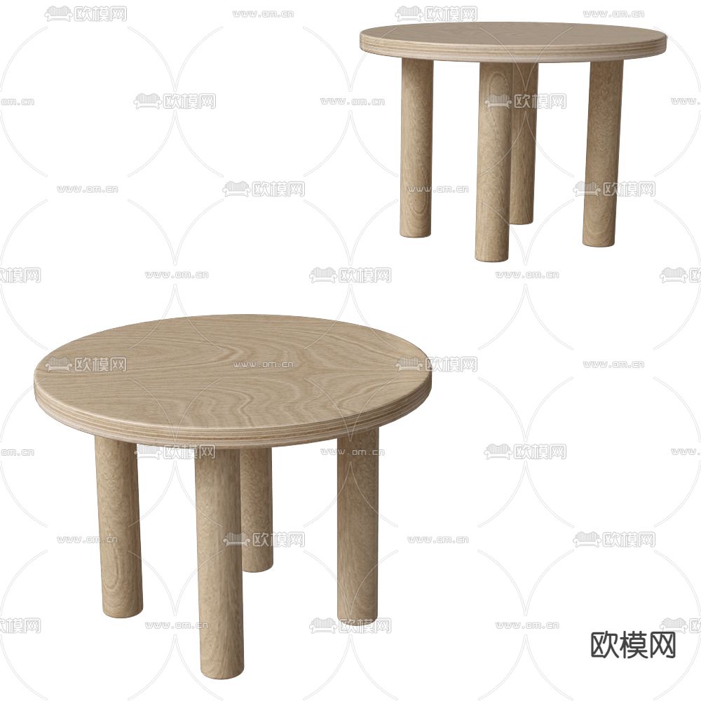 CORE 儿童桌 圆桌3d模型下载