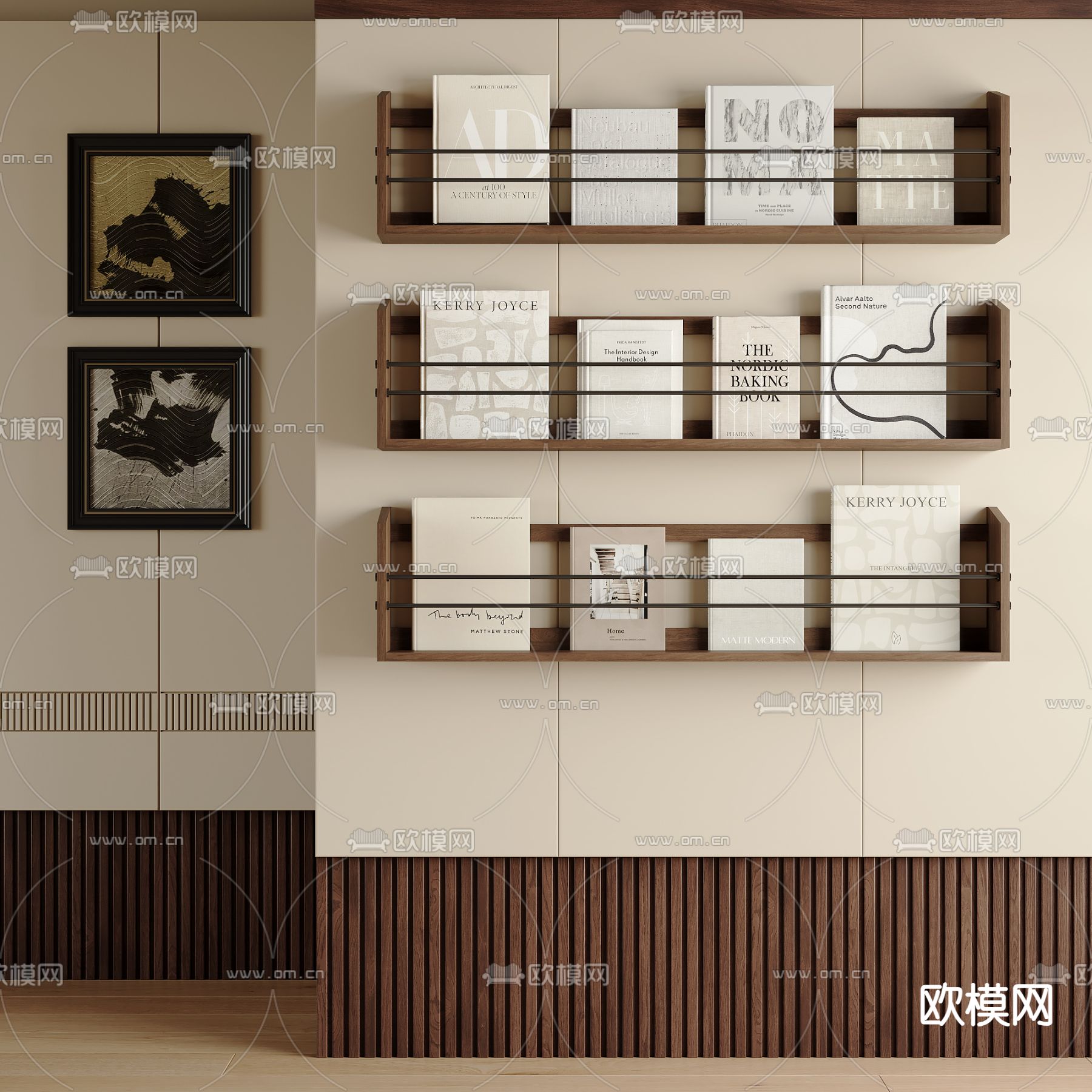 中古风书架 装饰架su模型