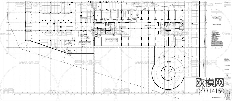 商業(yè)裙房 地下室CAD施工圖下載(渲染圖4)