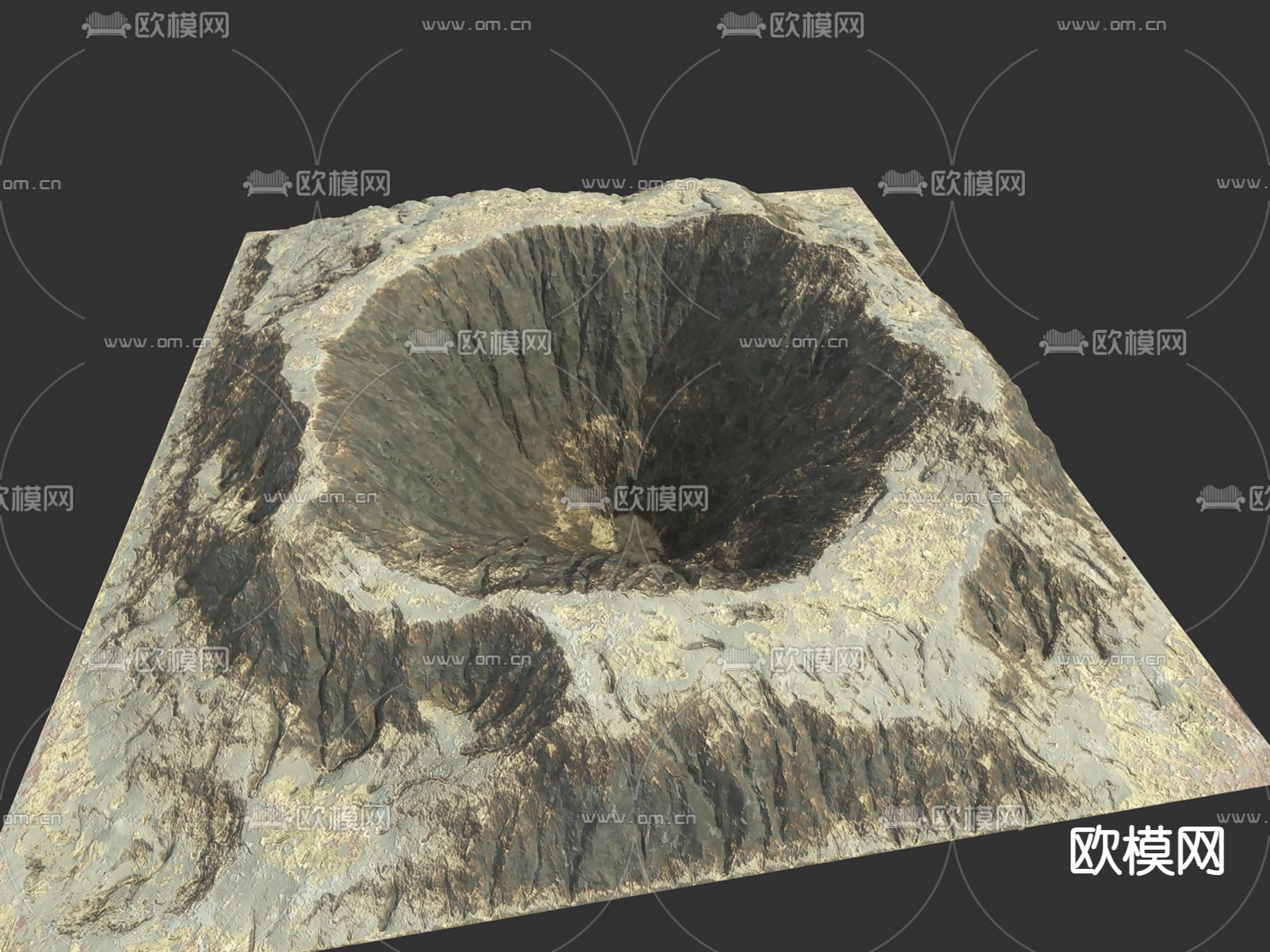 火山口3d模型下载