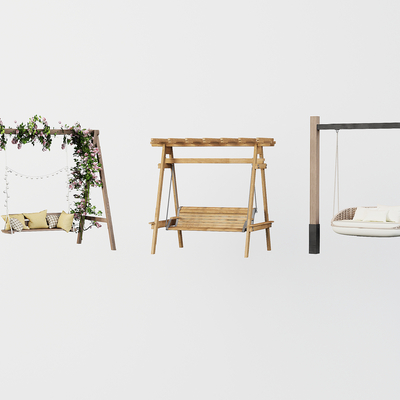  秋千椅 晃椅su模型 