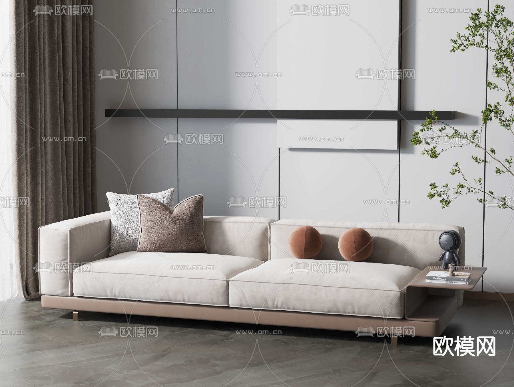 双人沙发 软体沙发3d模型下载