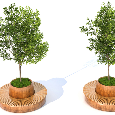  户外椅 园林小品 公共座椅su模型 