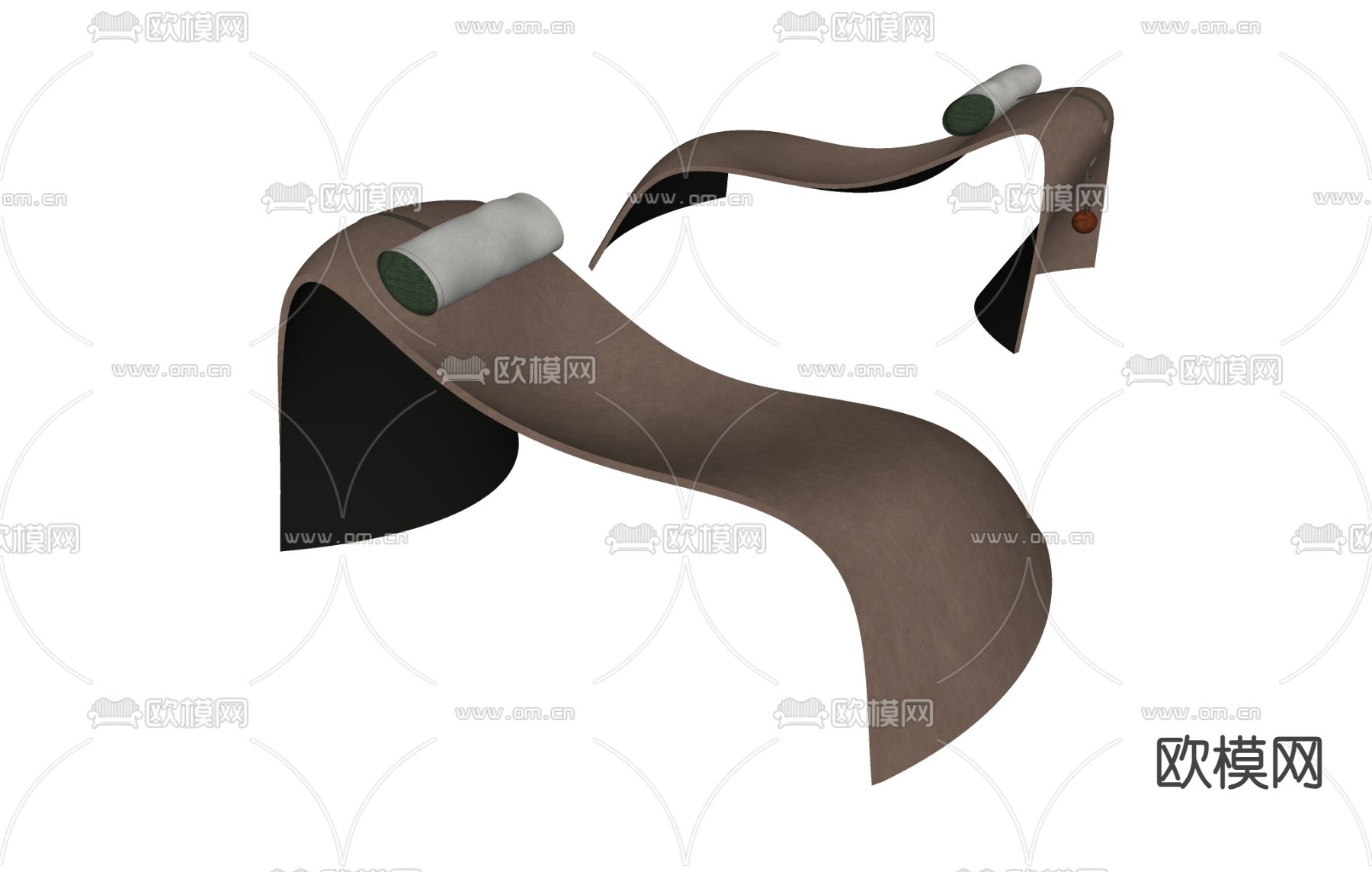 现代躺椅 太阳椅 泳池椅su模型下载（渲染图2）