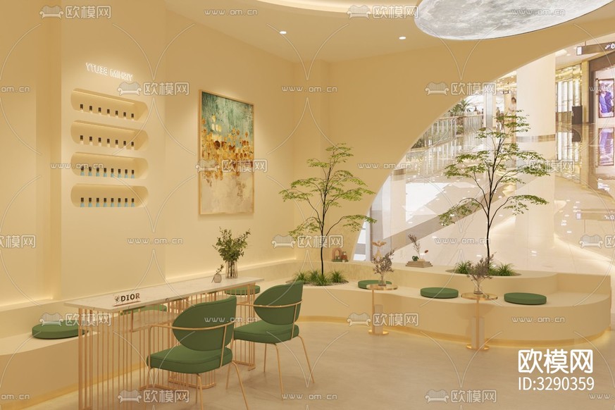 侘寂美容店装修效果图下载(渲染图3)
