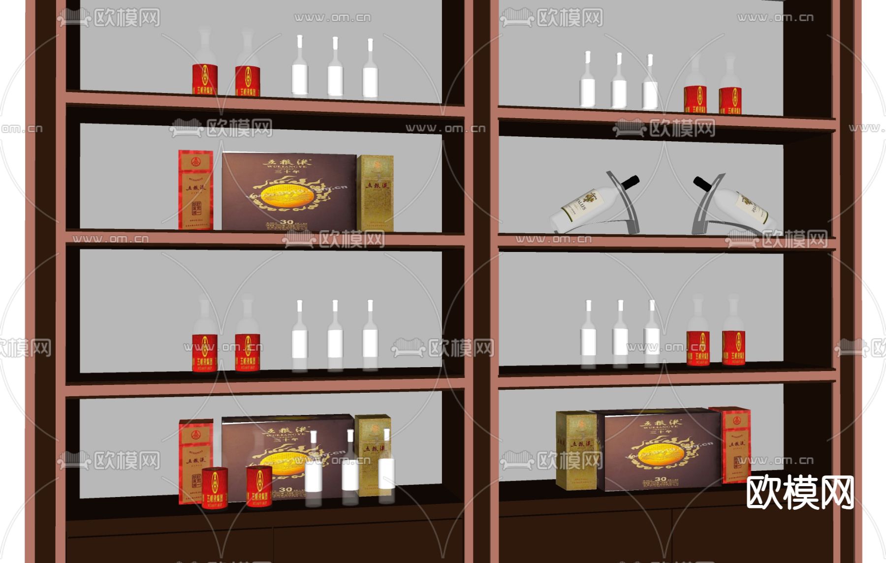 酒瓶酒具 烟酒su模型下载（渲染图1）