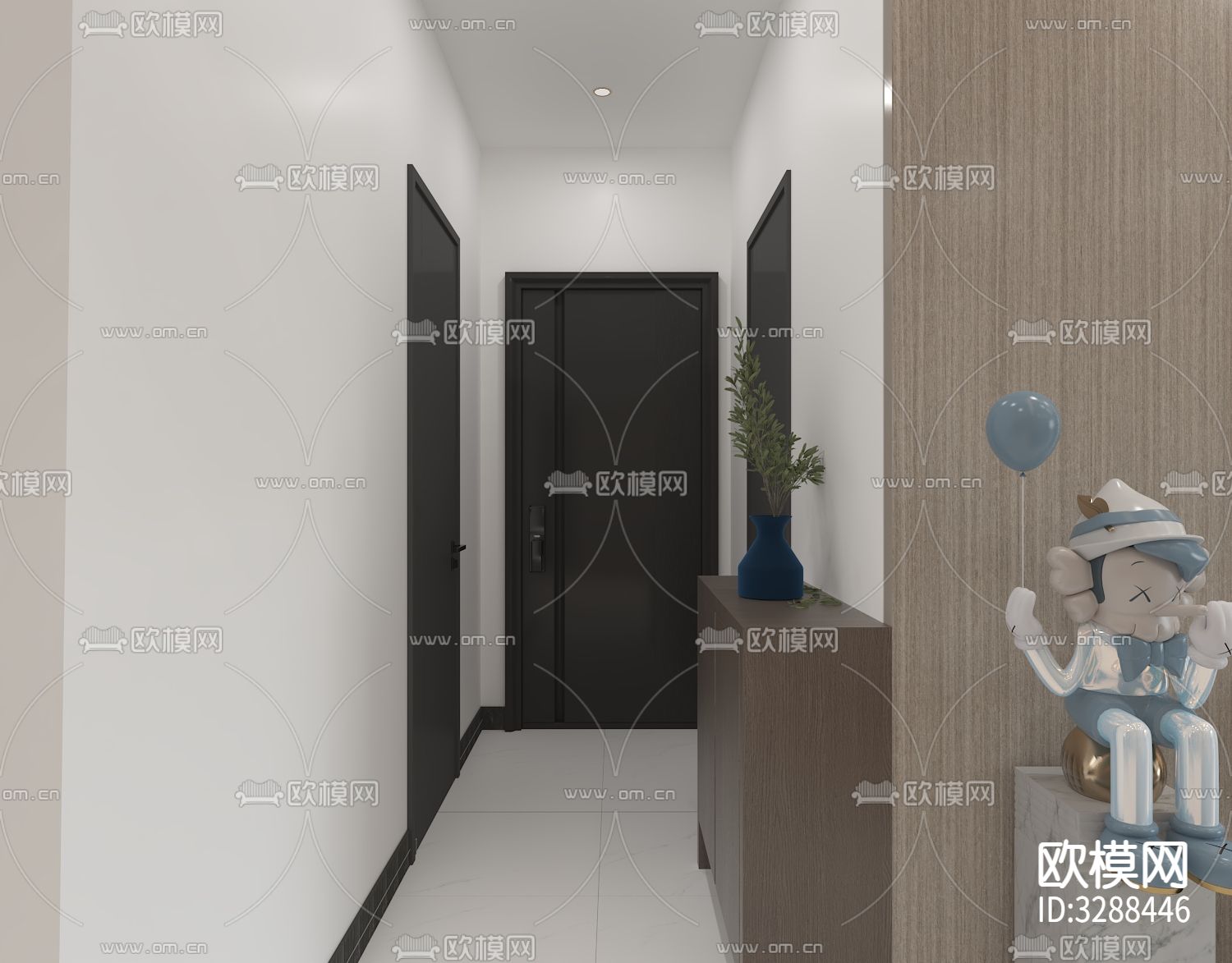 现代客餐厅装修效果图下载（渲染图5）