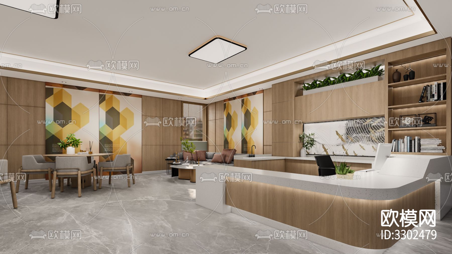 养老院装修效果图下载（渲染图1）