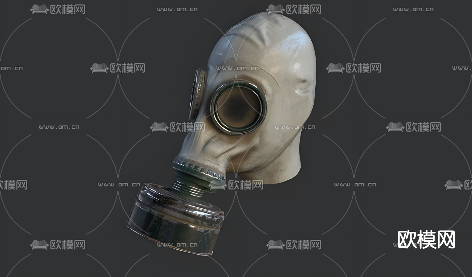防毒面具3d模型下载（渲染图2）