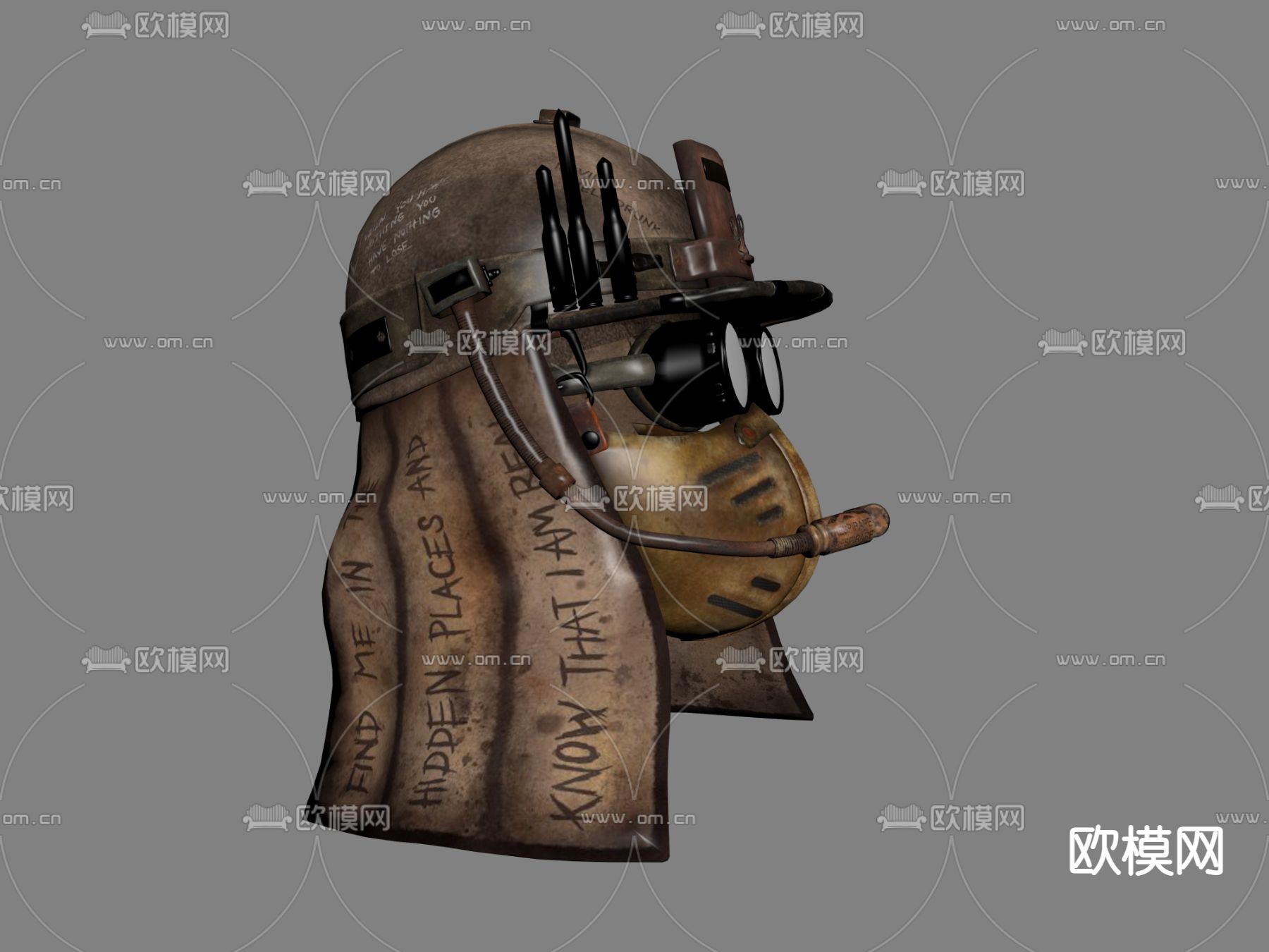 荒地头盔3d模型下载（渲染图3）
