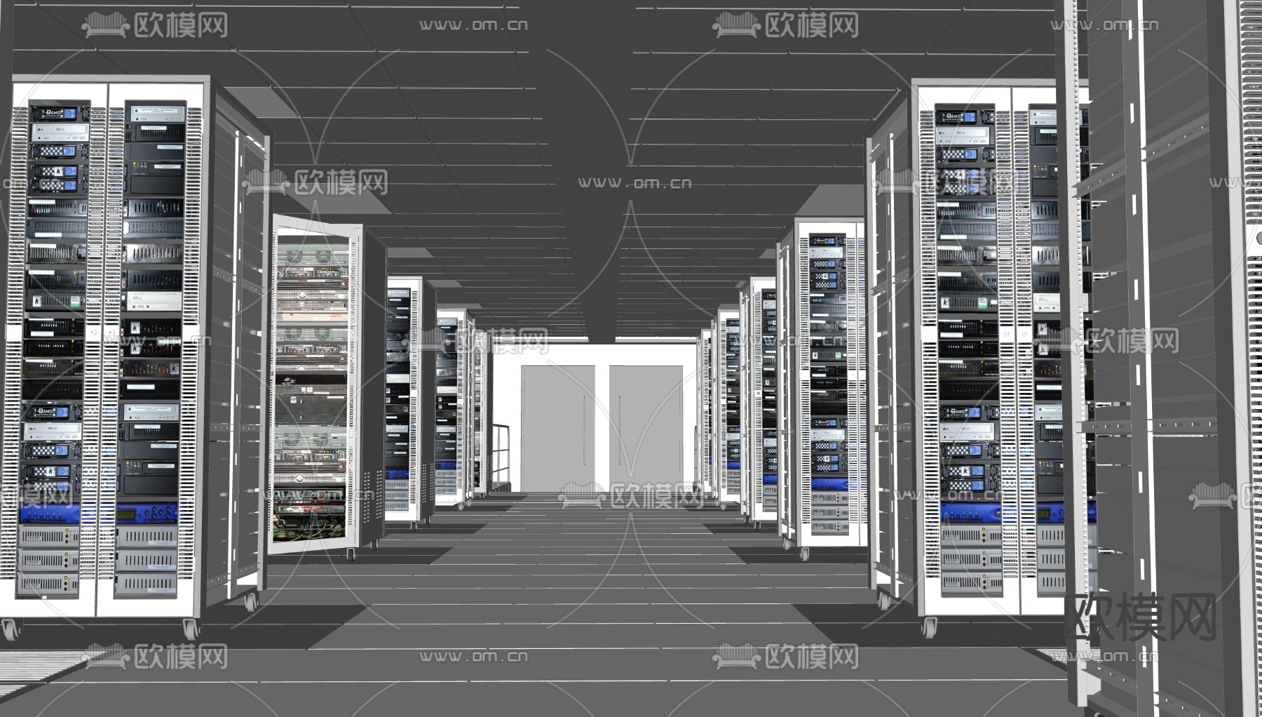 大数据机房su模型下载（渲染图4）