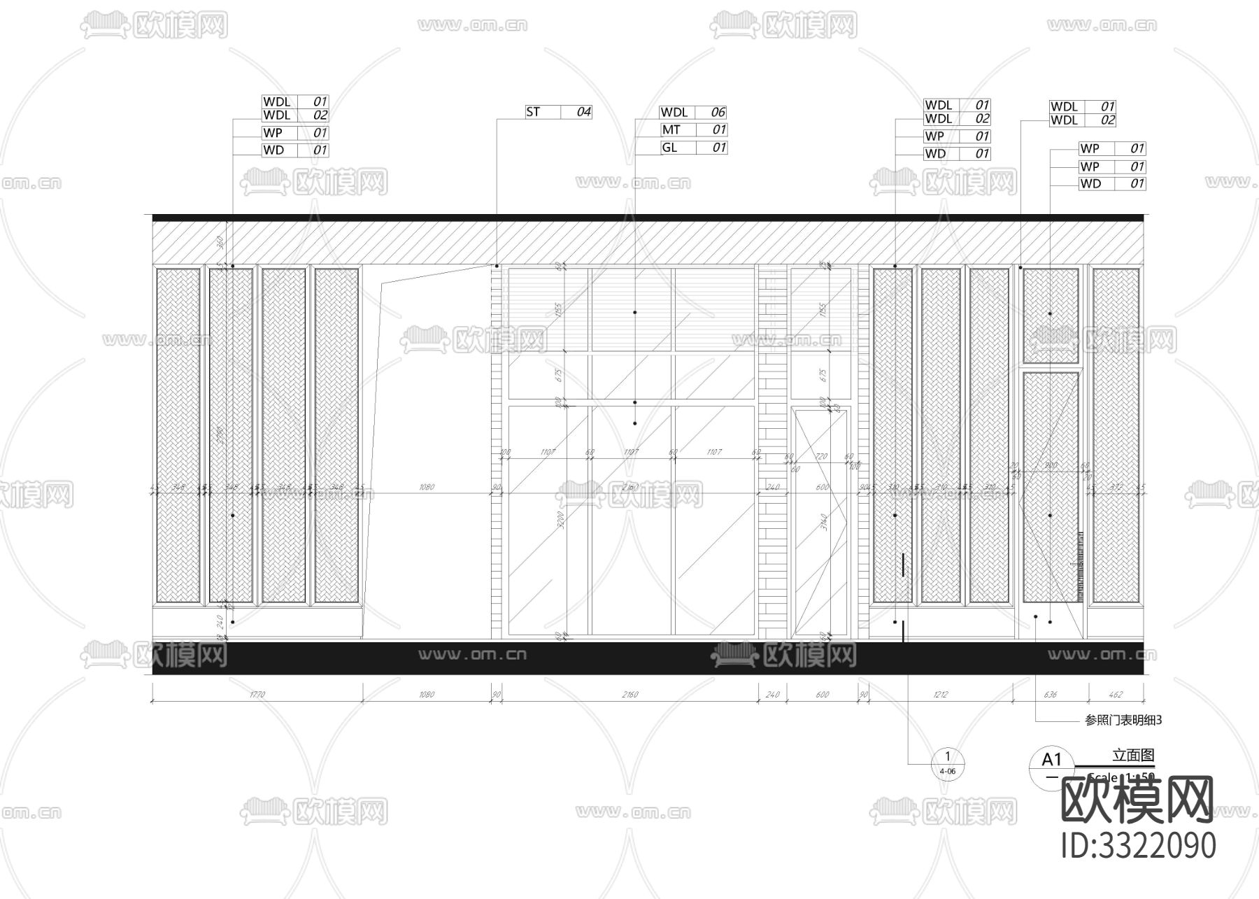 720㎡售楼处cad平面图下载（渲染图4）