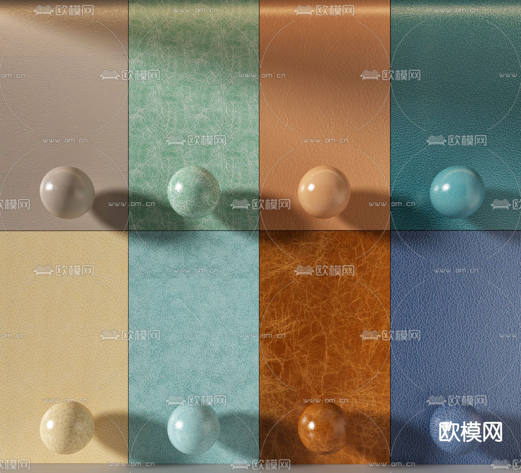 皮革软包 皮革护墙板su模型下载（渲染图1）