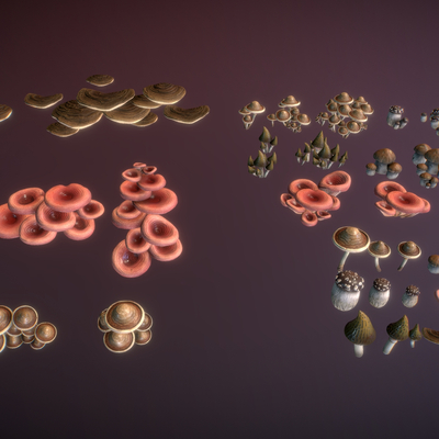  野生蘑菇 农作物 菌菇su模型 