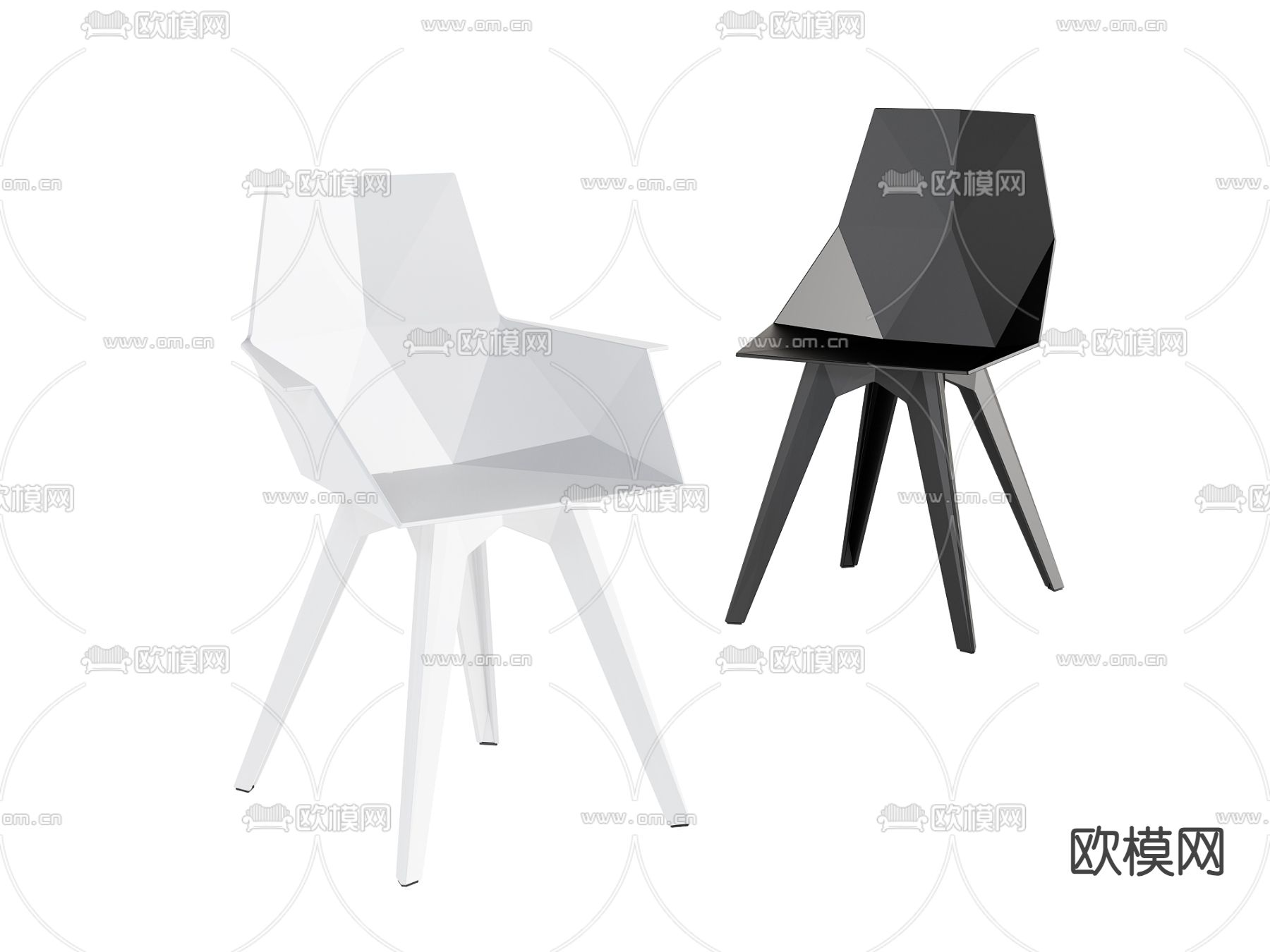简约椅子 餐椅3d模型下载