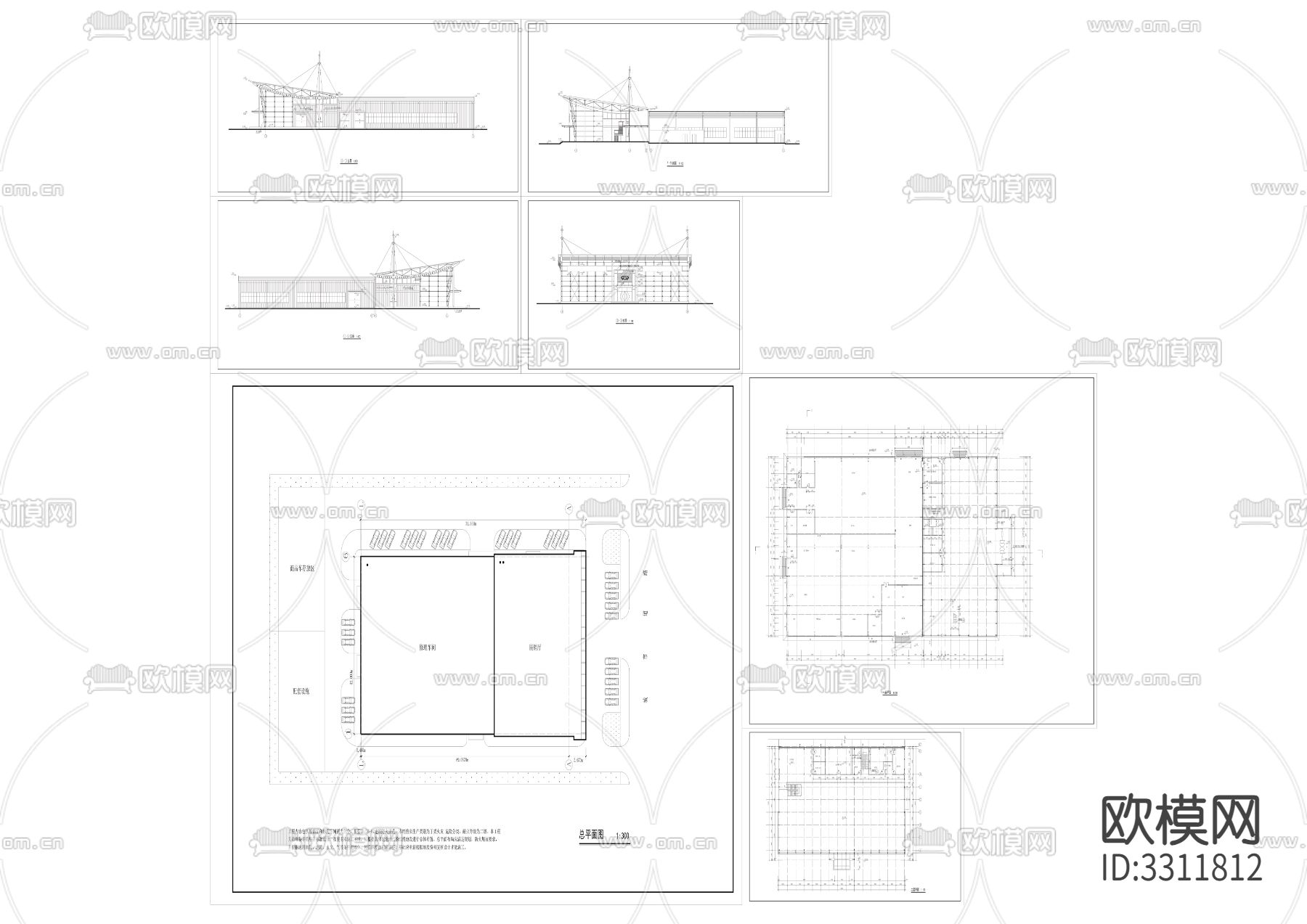 36汽车销售连锁店cad平面图下载