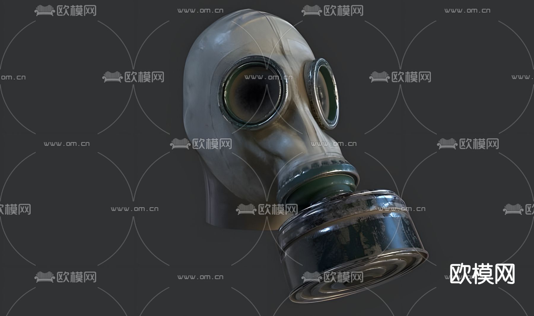 防毒面具3d模型下载（渲染图1）
