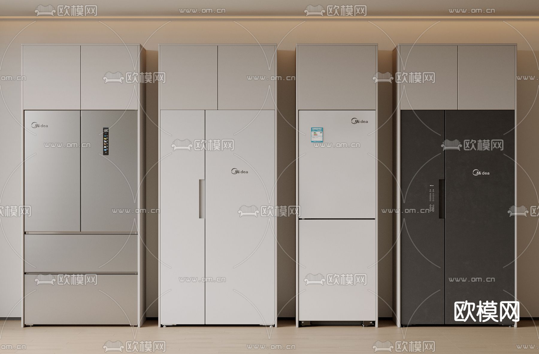 冰箱 冰柜 双开门冰箱3d模型下载