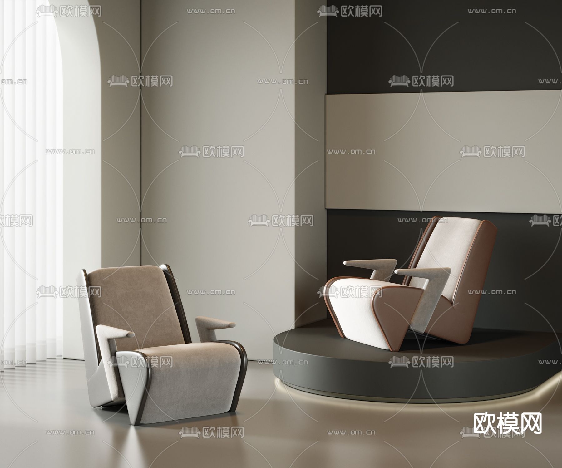 现代沙发椅 休闲椅3d模型下载