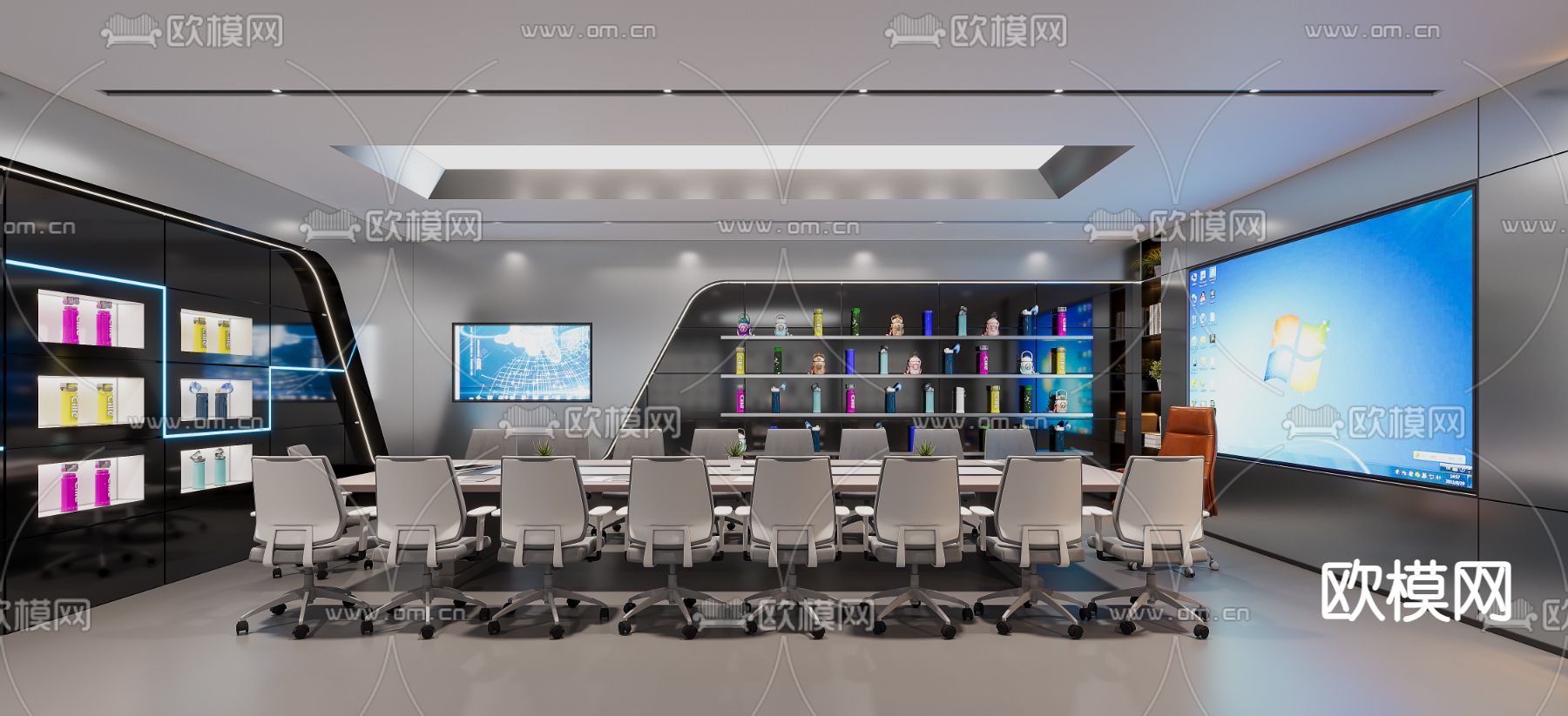 水杯展厅3d模型下载（渲染图4）