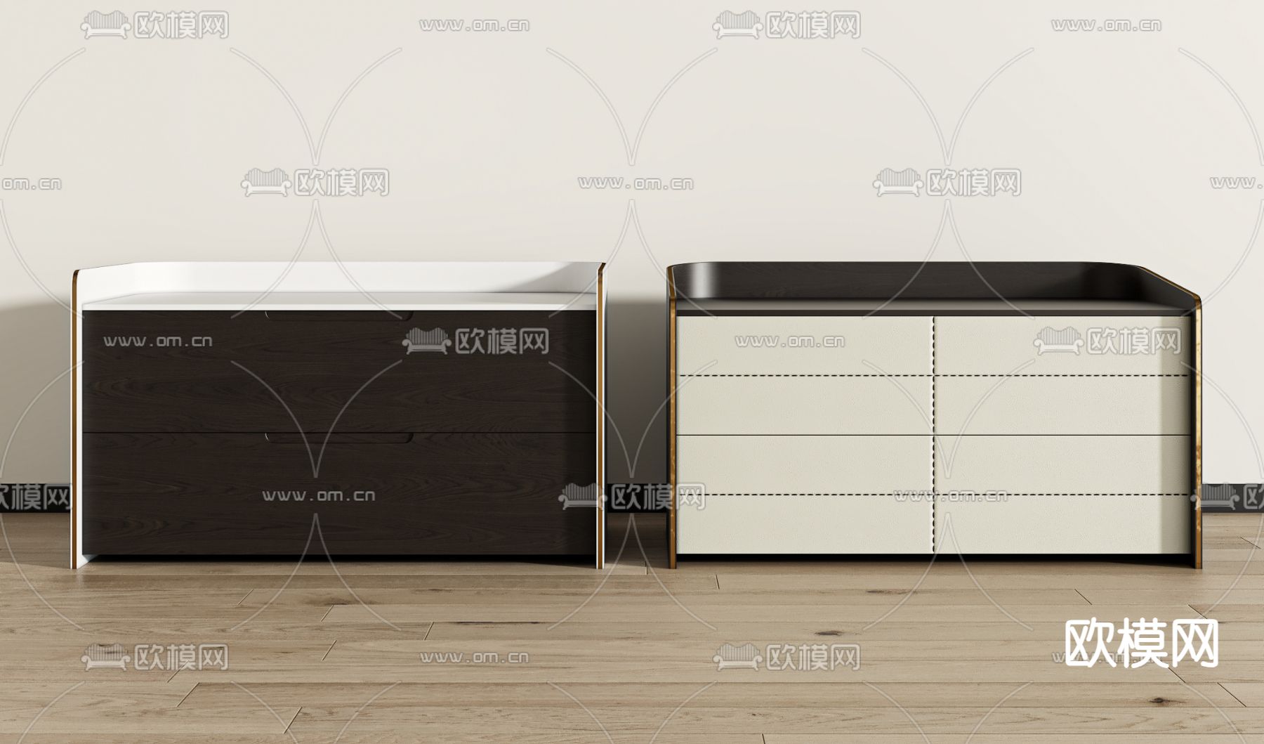 Minotti 床头柜su模型下载（渲染图2）