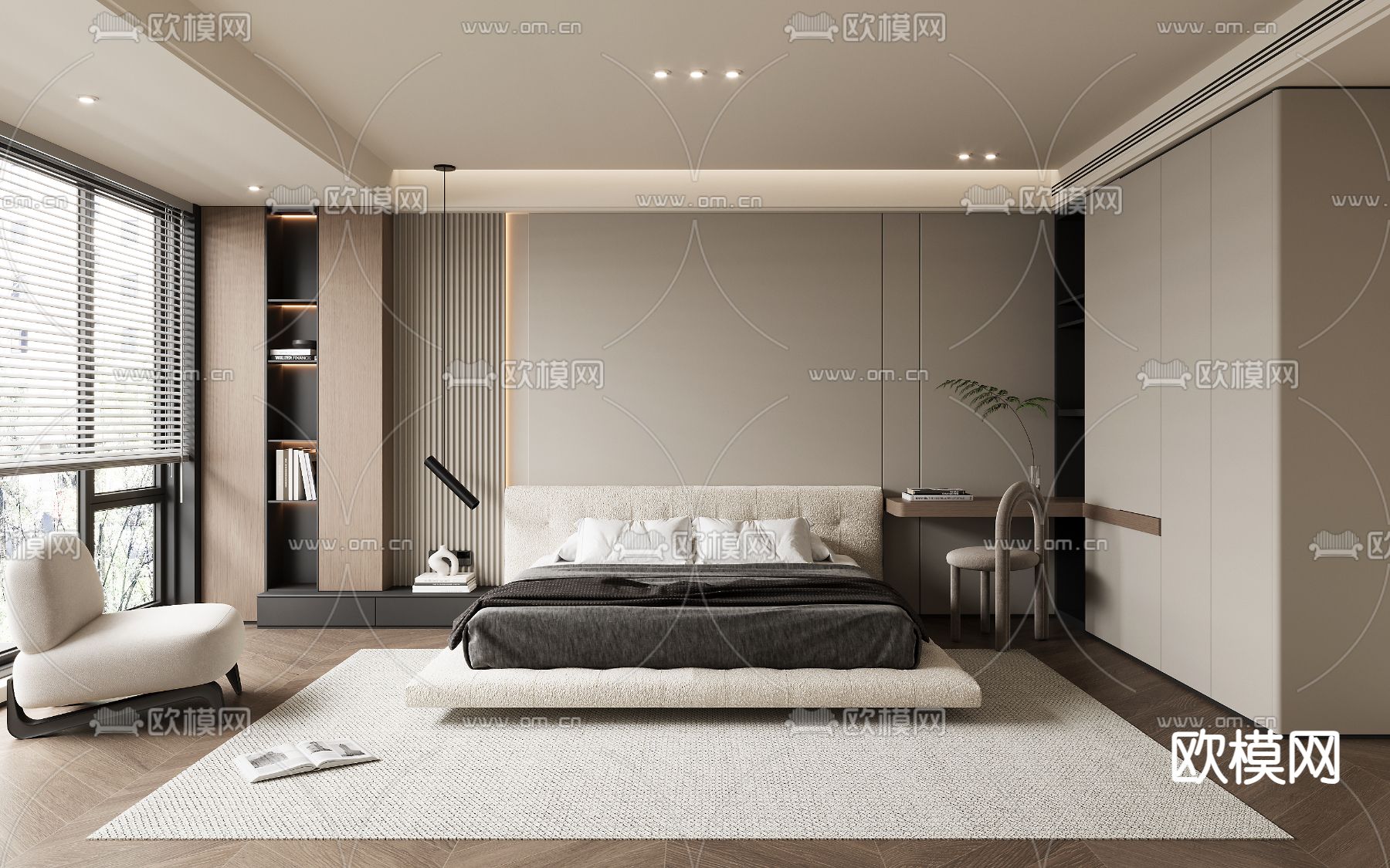 卧室 主人房 主卧3d模型下载