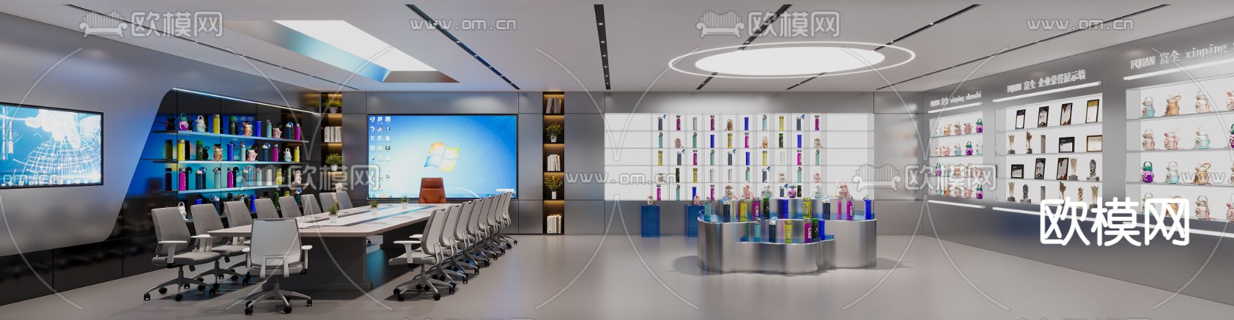 水杯展厅3d模型下载（渲染图2）