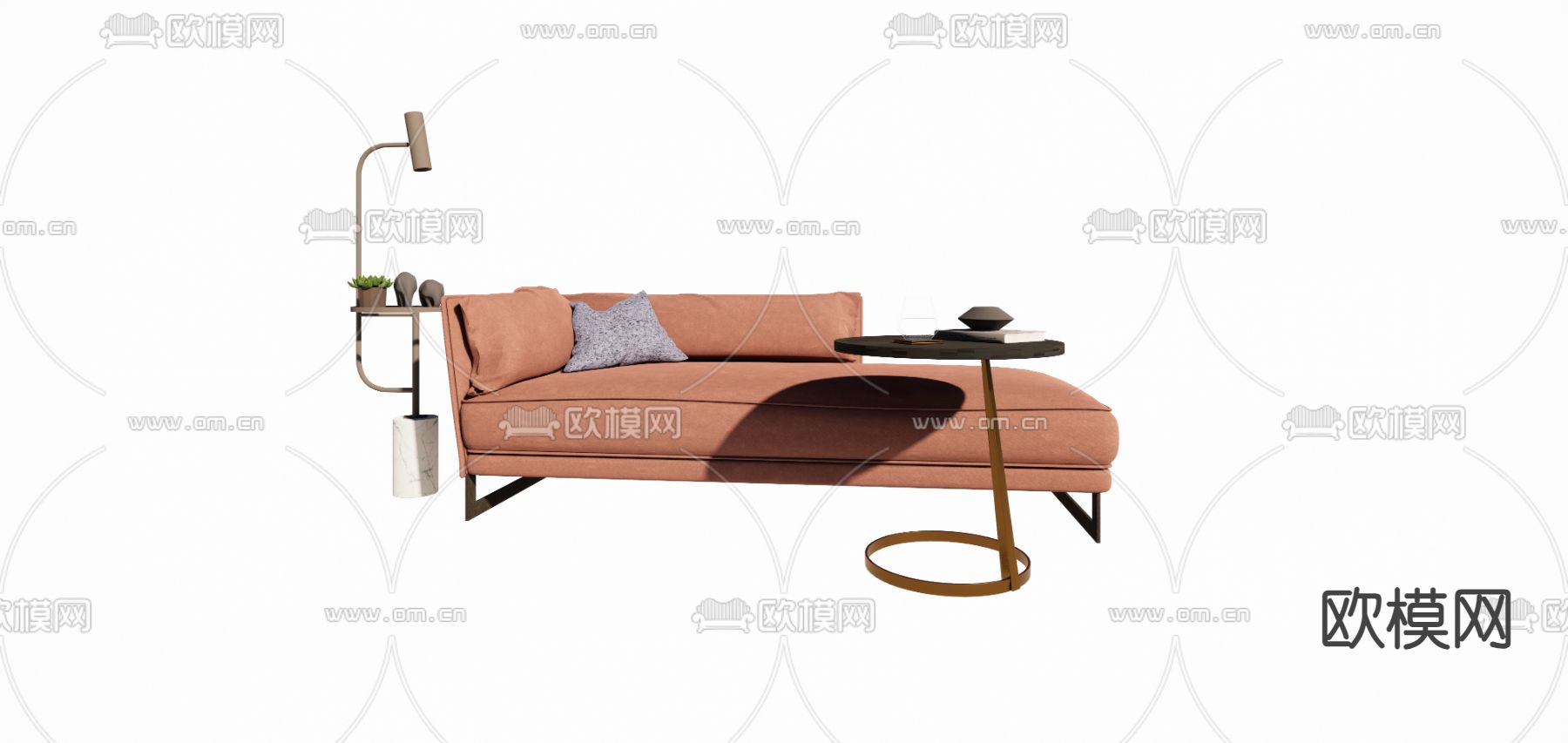 北欧贵妃椅su模型