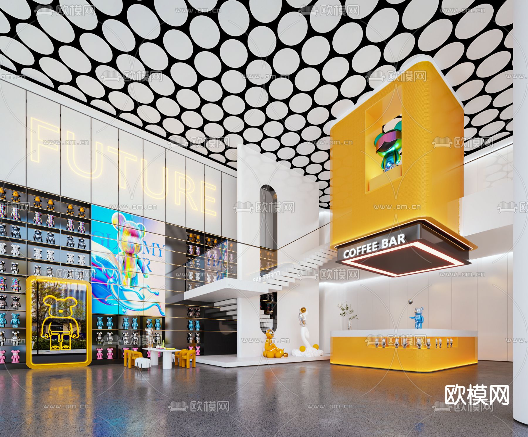 潮酷潮玩店3d模型下载