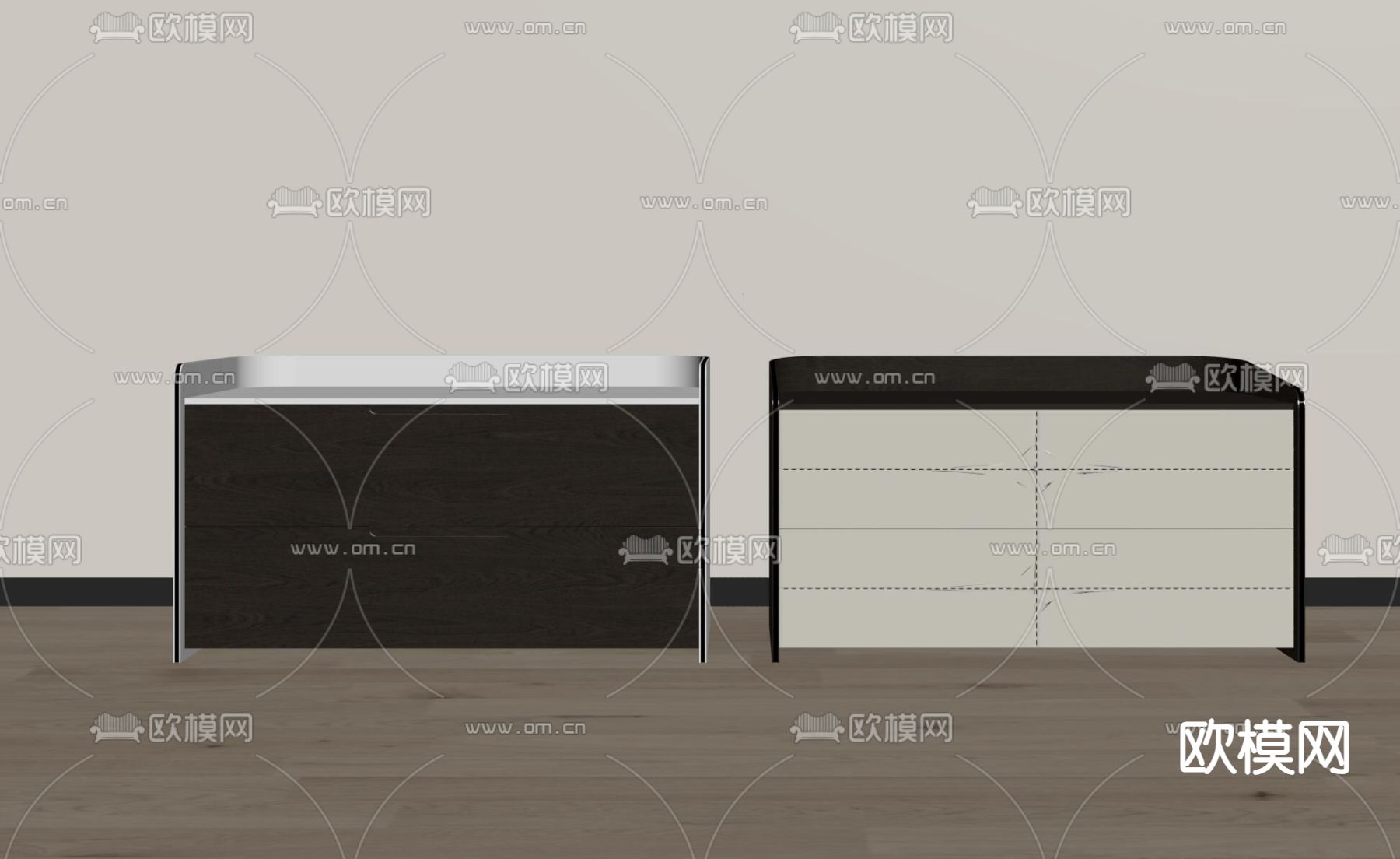 Minotti 床头柜su模型下载（渲染图1）