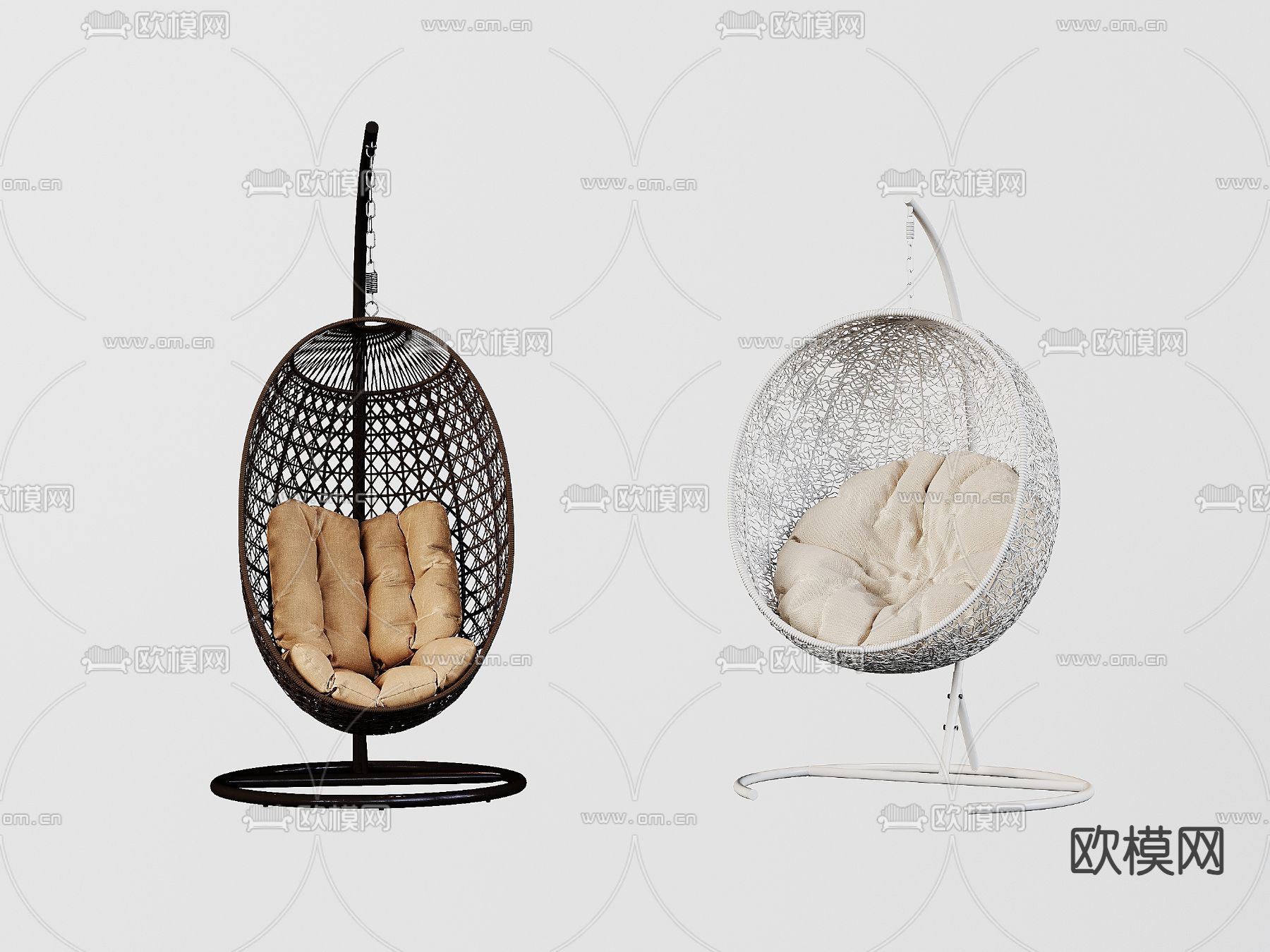 现代吊椅 摇篮椅 摇摇椅 秋千椅3d模型下载