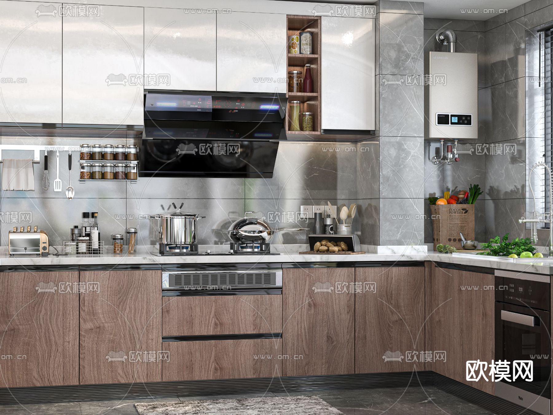 橱柜 洗菜盆 厨房小家电3d模型下载