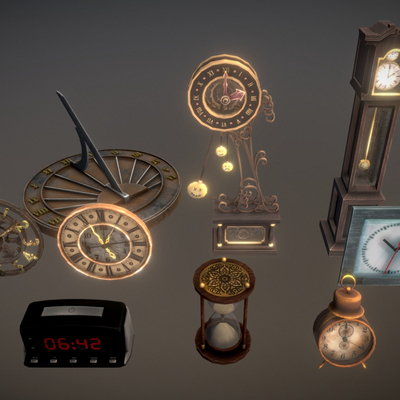  欧式钟表su模型 