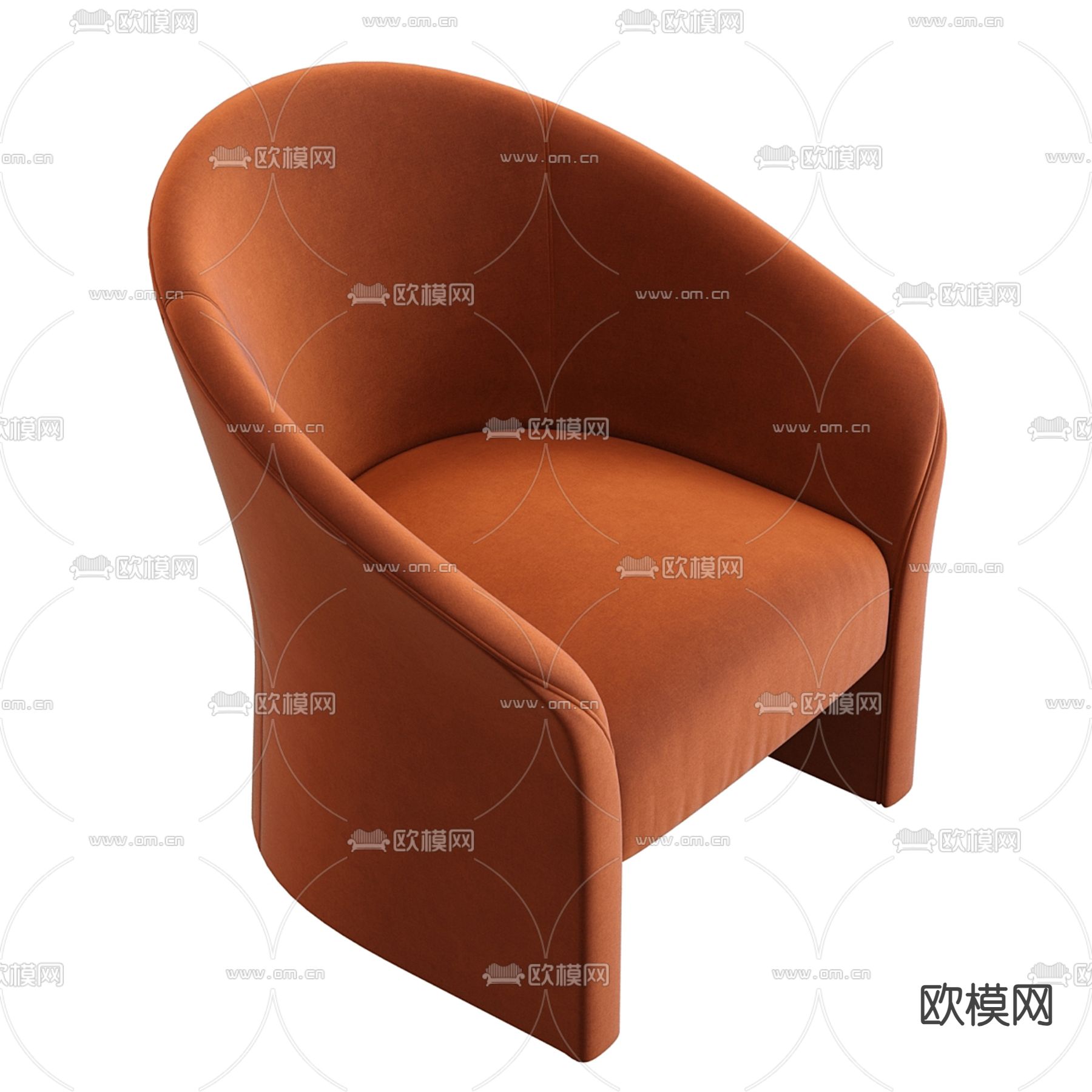 Crate&Barrel欧式沙发椅 休闲椅3d模型下载（渲染图2）