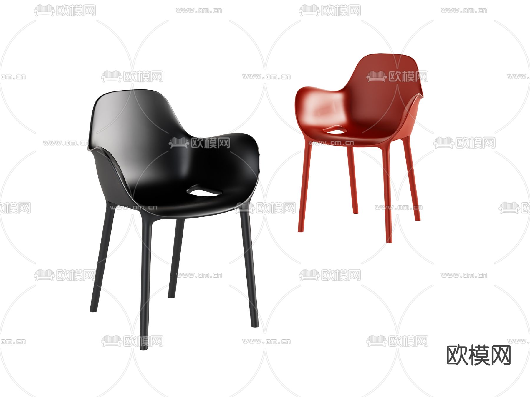 简约椅子 餐椅3d模型下载