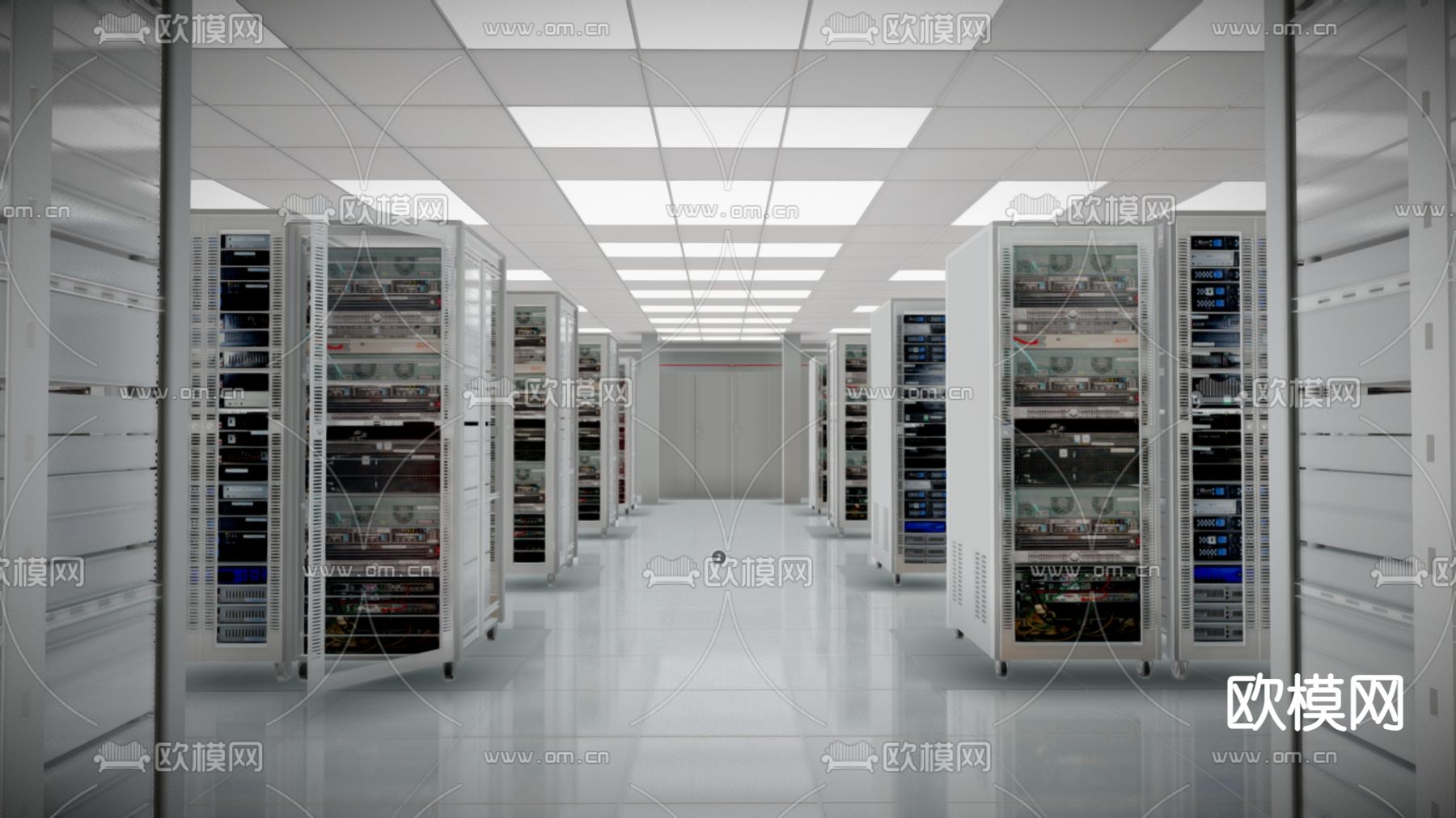 大数据机房su模型下载（渲染图2）