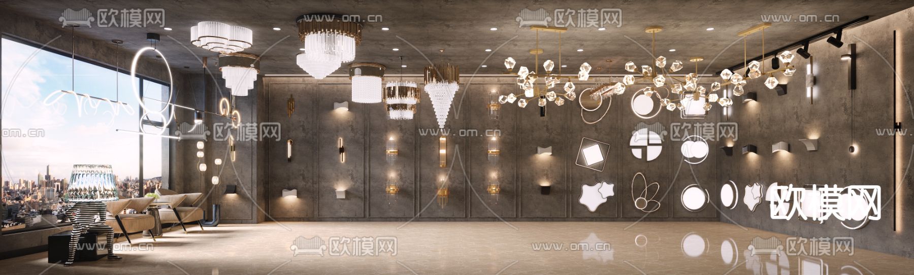 灯具专卖店3d模型下载
