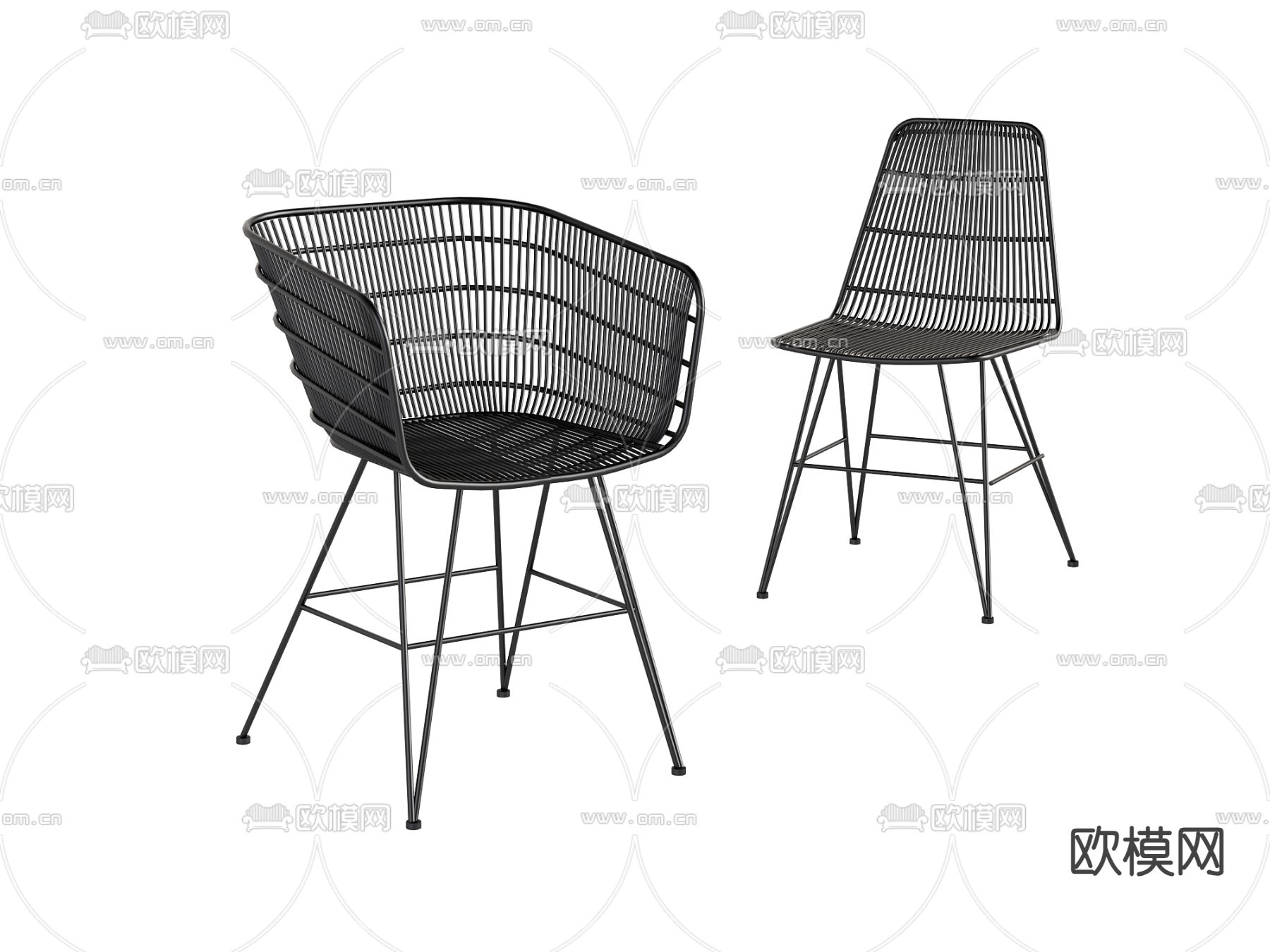 简约椅子 餐椅3d模型下载